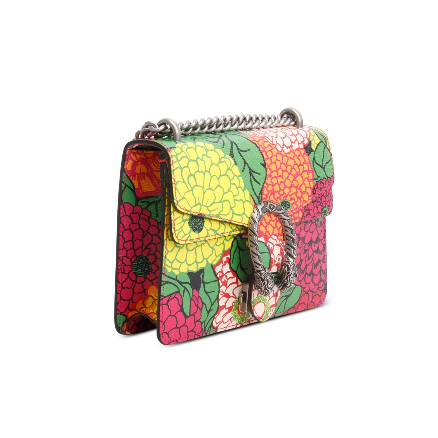 Gucci x Ken Scott Multicolor Textured Calfskin Pomponica Print Dionysus Shoulder Bag