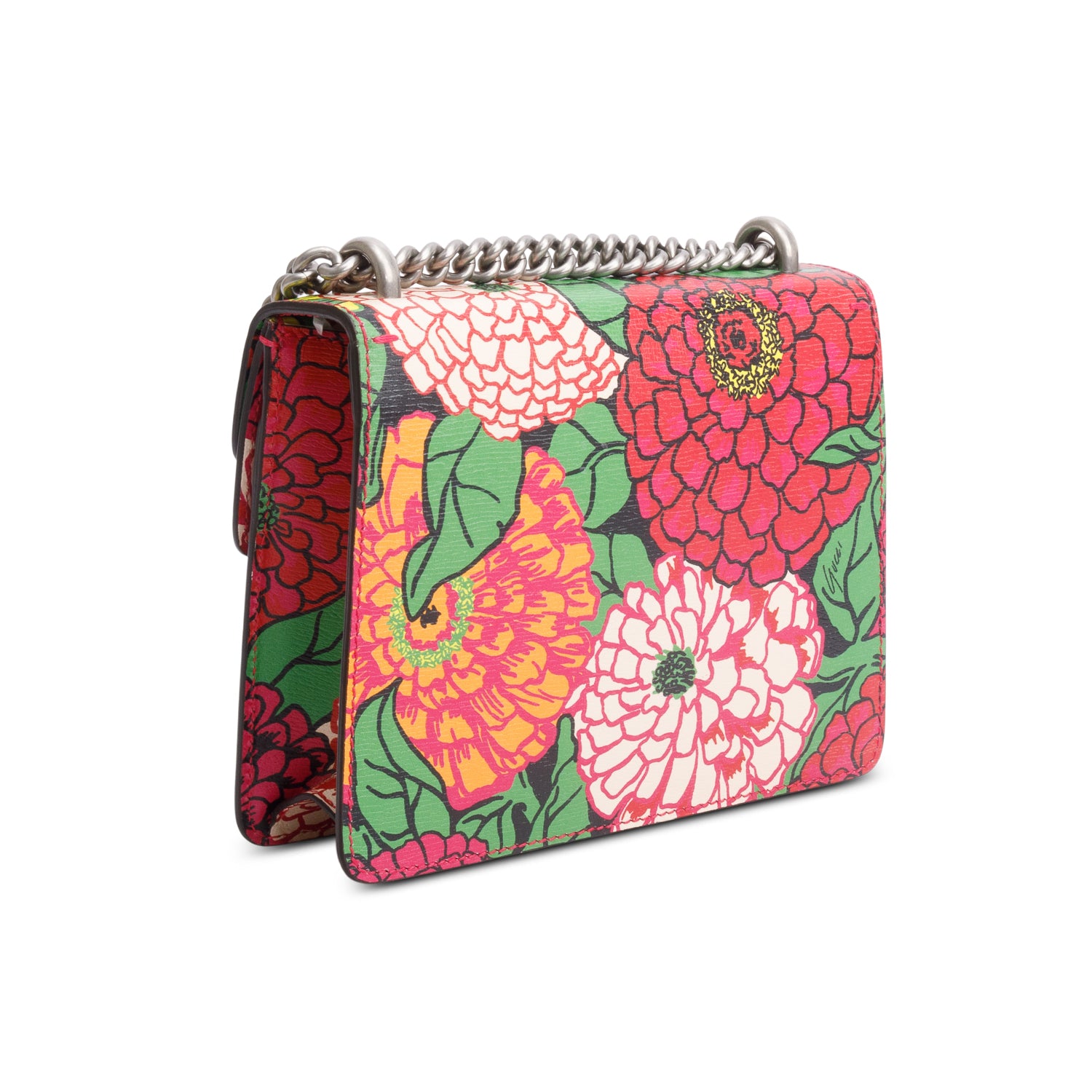 Gucci x Ken Scott Multicolor Textured Calfskin Pomponica Print Dionysus Shoulder Bag