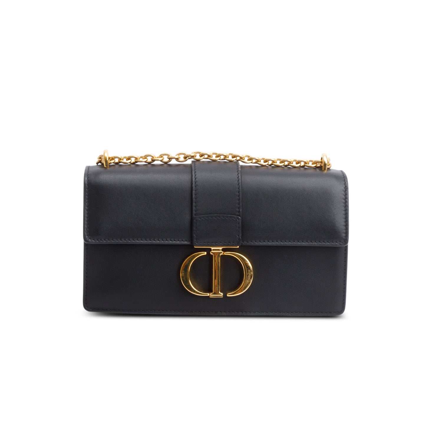 Christian Dior 2022 Black Calfskin 30 Montaigne East-West Chain