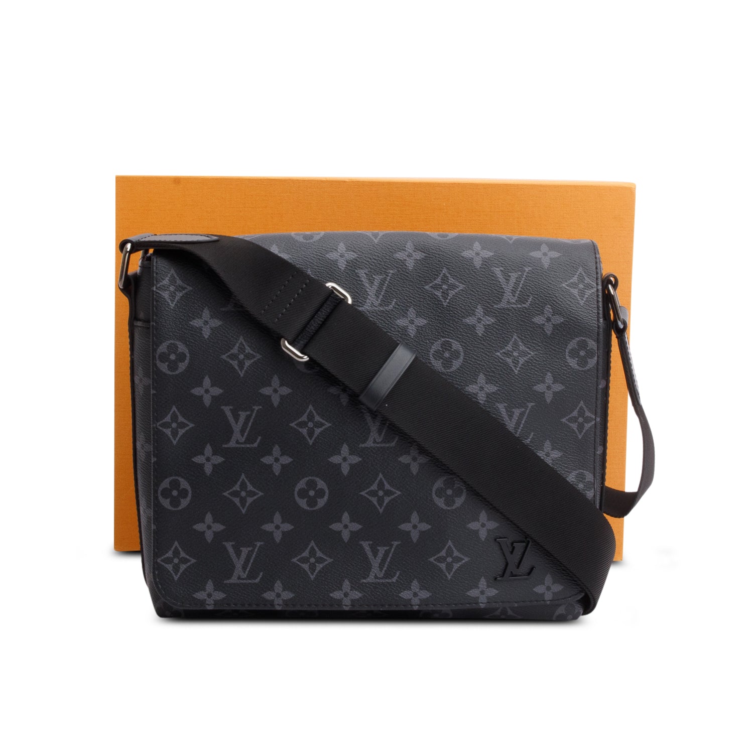 Louis Vuitton Monogram Eclipse District PM Bag w/ Box