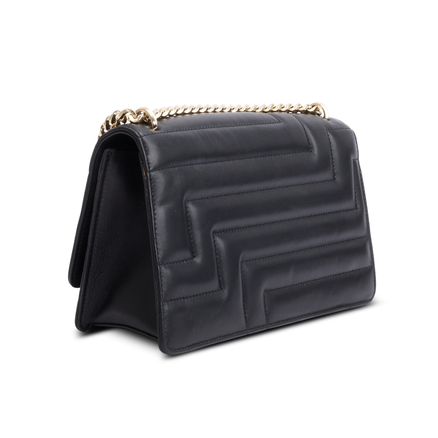 Jimmy Choo Black Quilted Nappa Leather Avenue Shoulder Bag w/ Authenticity Card