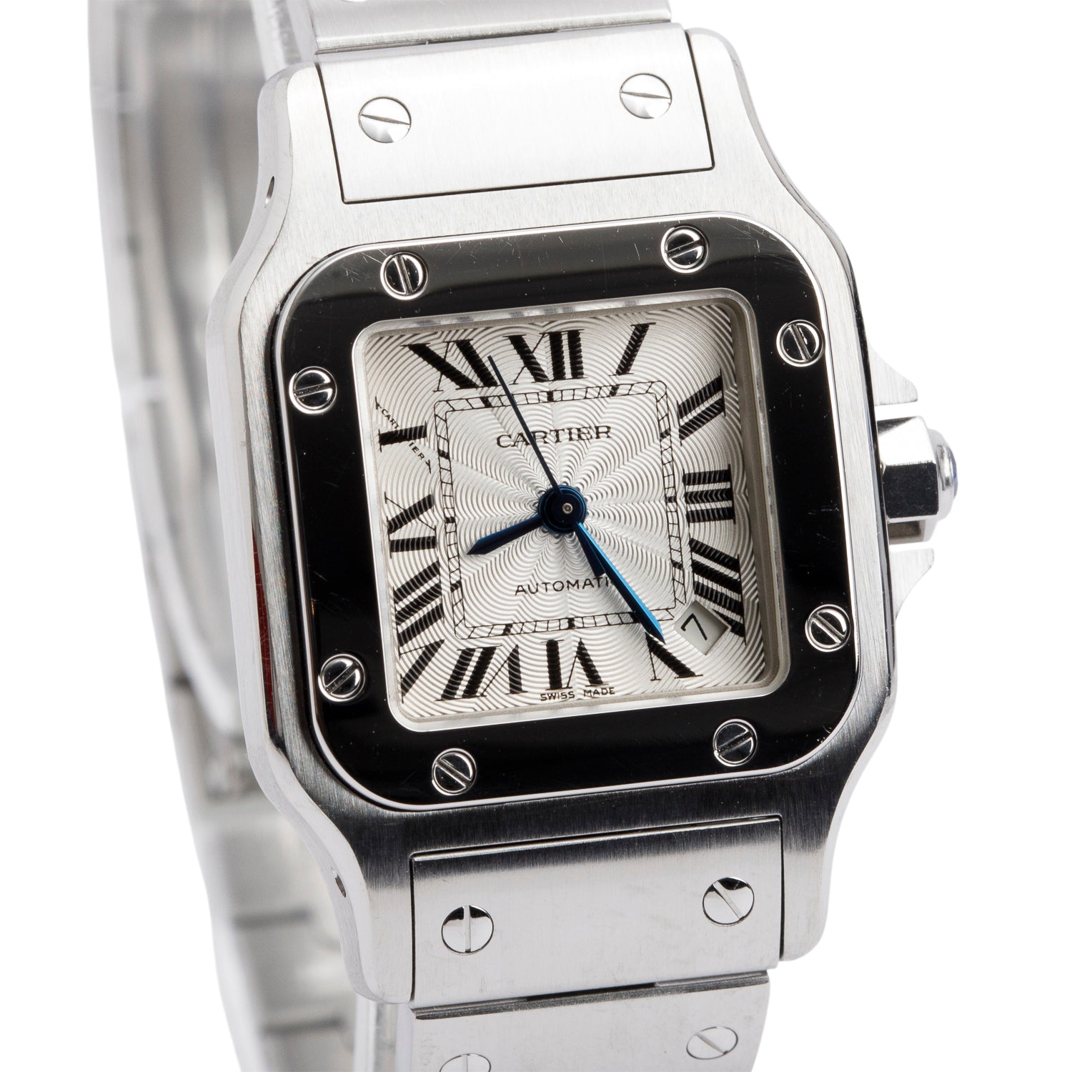 Cartier Stainless Steel Santos de Cartier Galbee Automatic Watch, Small Model 2423 w/ Box & Papers