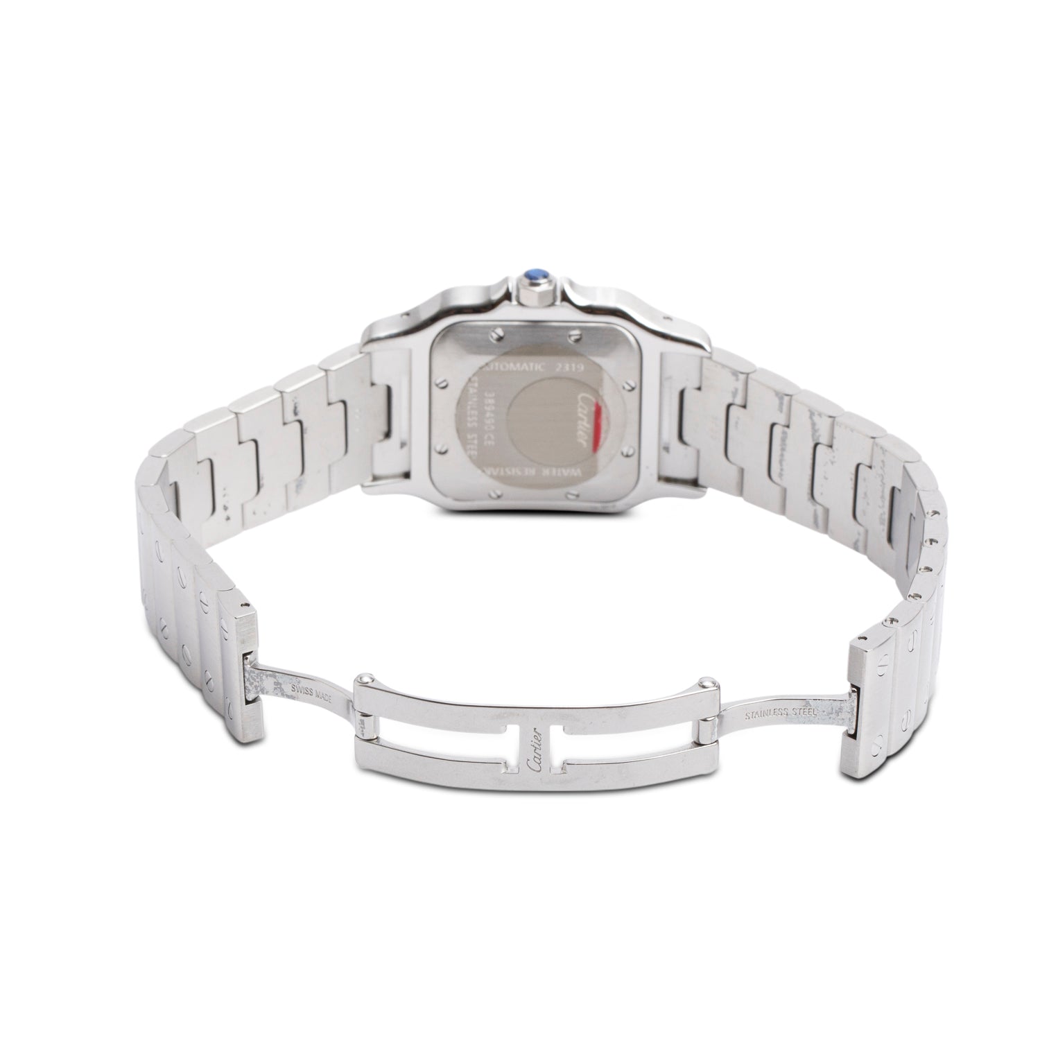 Cartier Stainless Steel Santos De Cartier Galbee Automatic Watch, Medium Model 2319 w/ Box & Papers