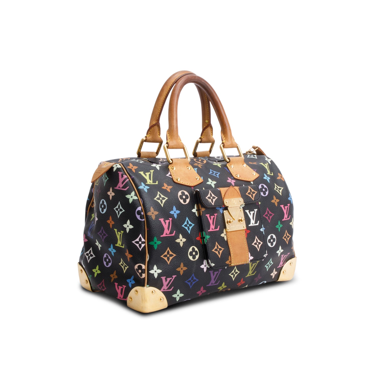 Louis Vuitton Black Monogram Multicolore Speedy 30