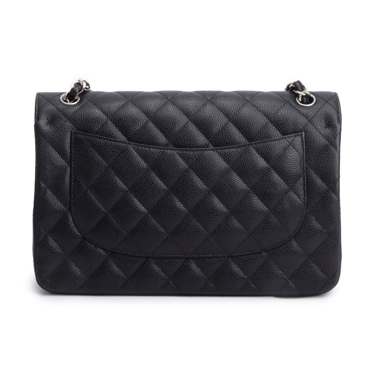 Chanel Black Caviar Jumbo Classic Double Flap Bag w/ Box, Authenticity Card & Receipt