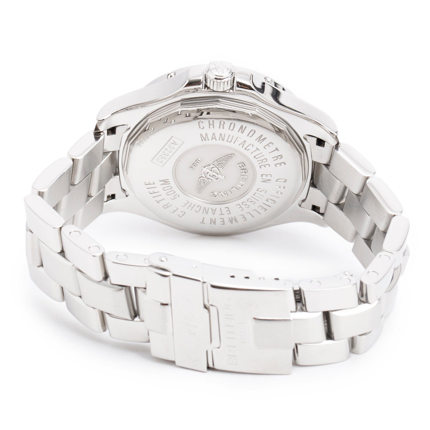 Breitling Stainless Steel Colt GMT 41 MM Automatic Watch Silver Dial A32350