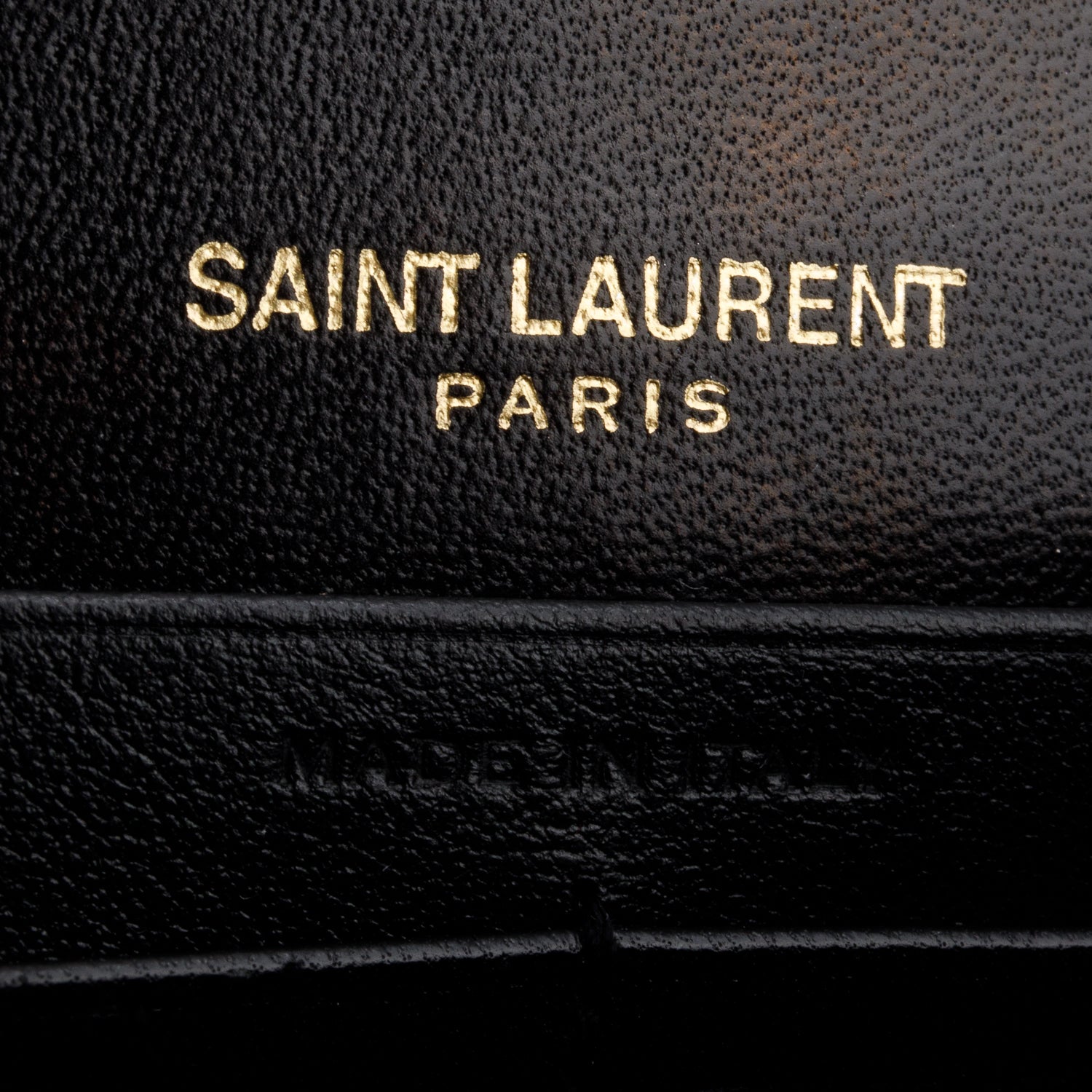 Saint Laurent Black Suede Kate Tassel Wallet on Chain