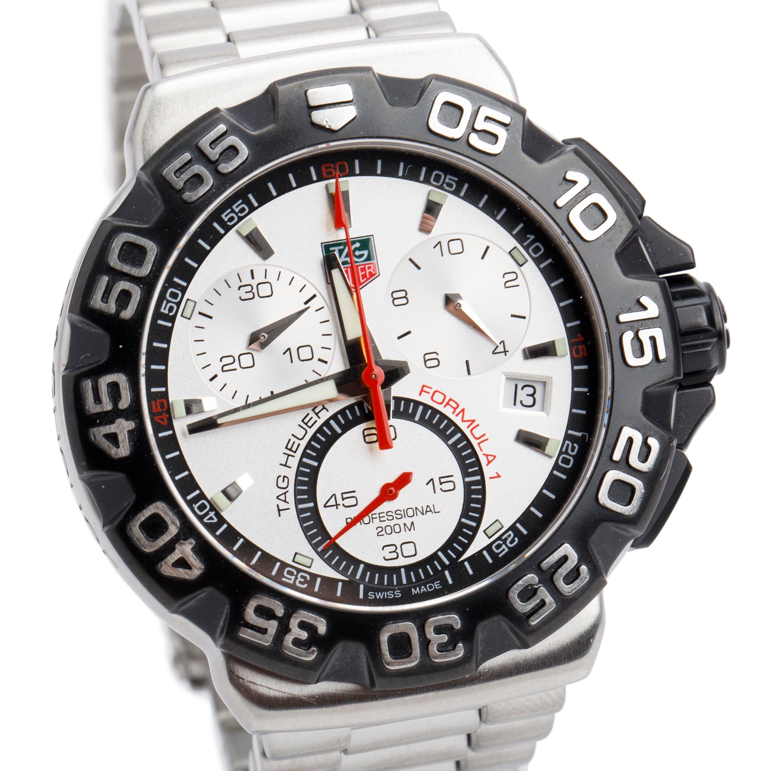 Tag Heuer Stainless Steel & Black Ceramic Formula 1 Chronograph 41 MM Watch CAH1111