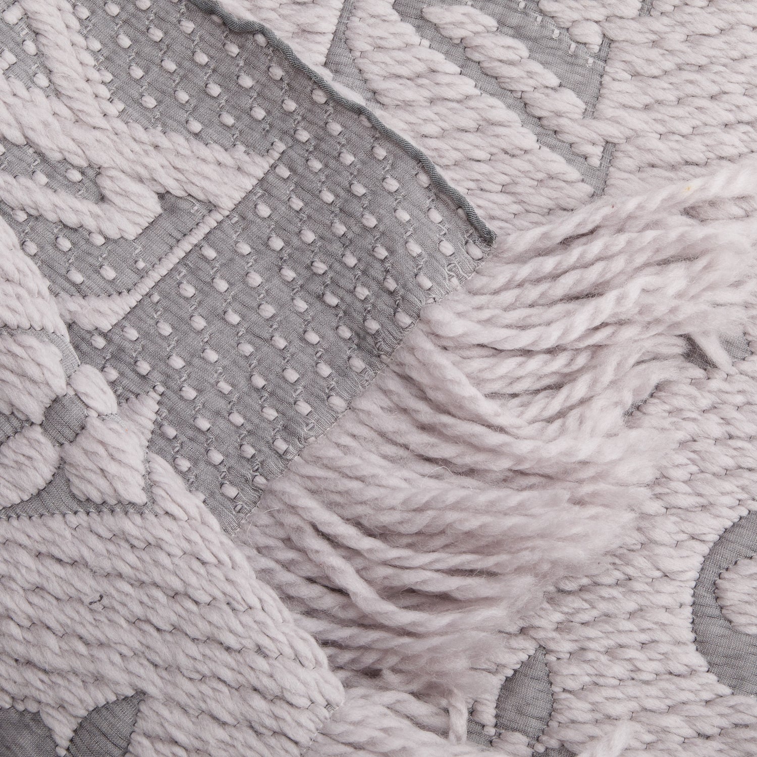Louis Vuitton Grey Wool/Silk Logomania Shine Scarf w/ Box