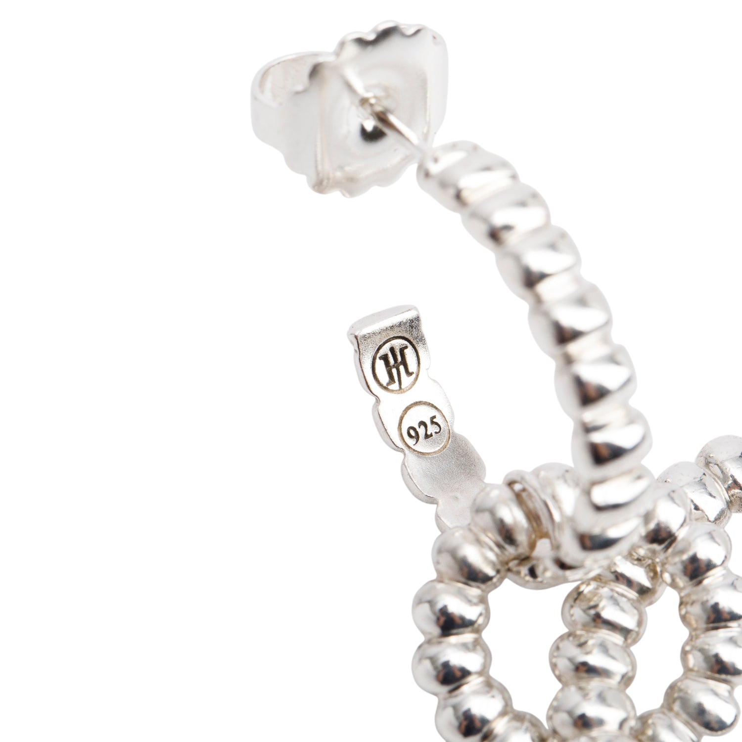 John Hardy Sterling Silver Triple Hoop Drop Earrings