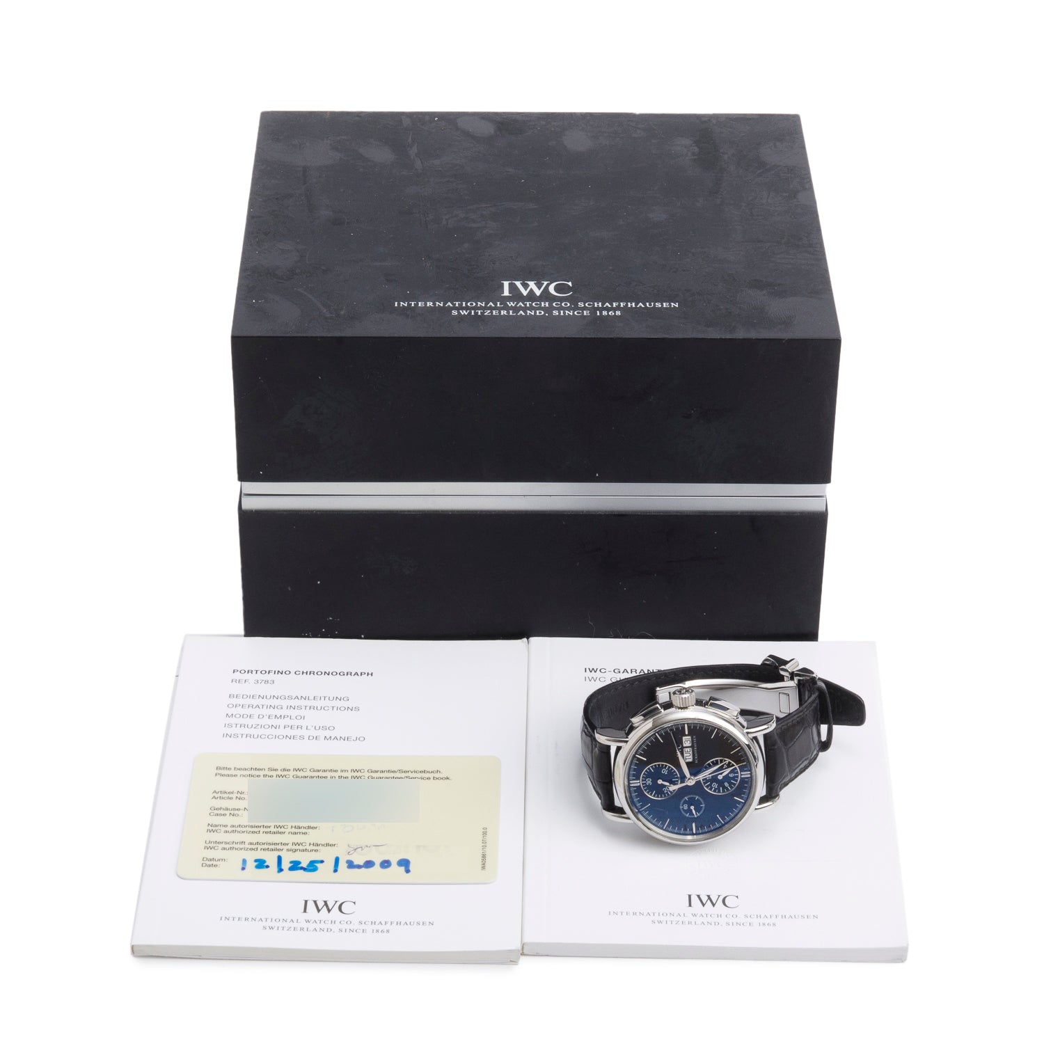 IWC Stainless Steel Portofino 41 MM Chronograph Automatic Watch IW378303 w/ Box & Papers