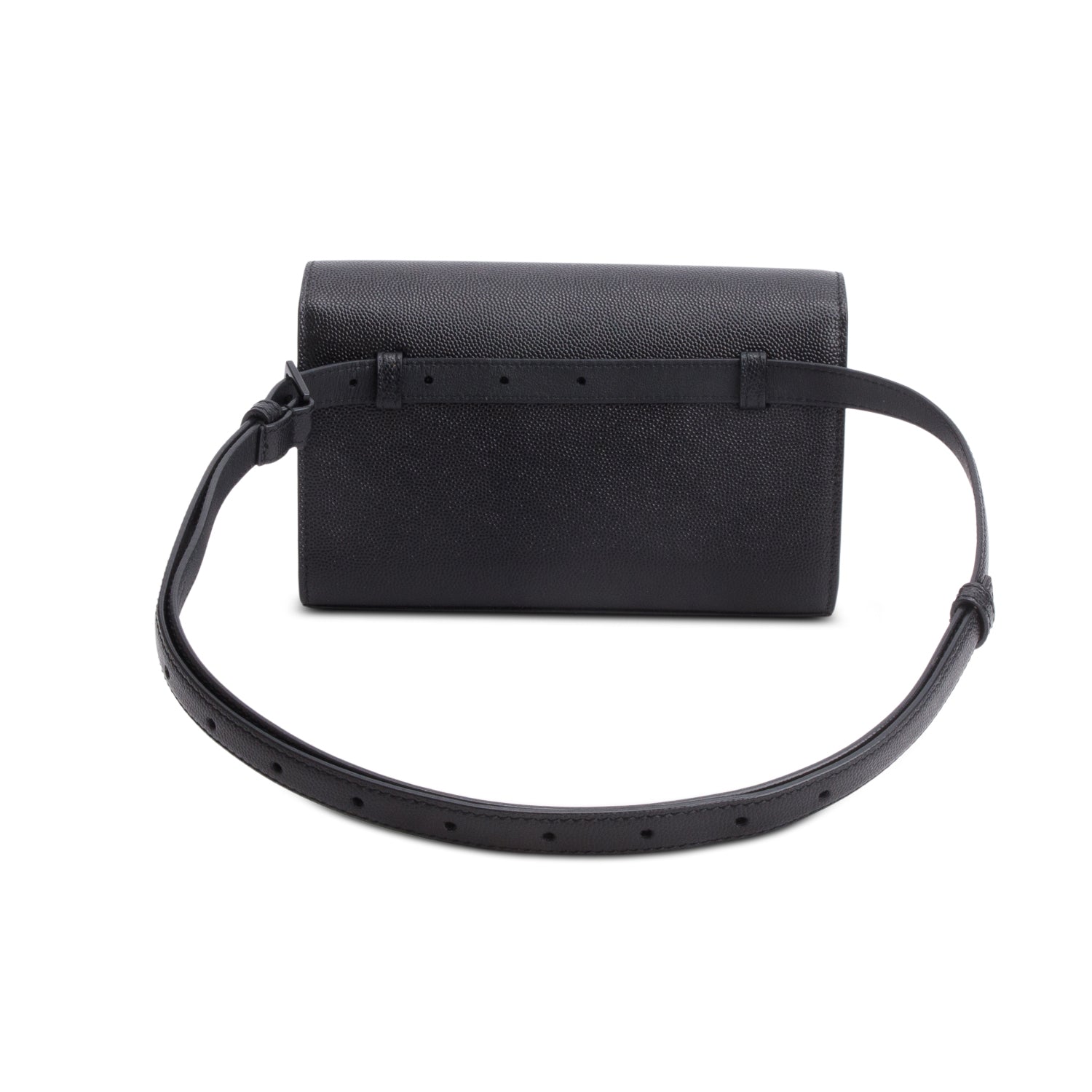 Saint Laurent Black Grain De Poudre Leather Kate Belt Bag