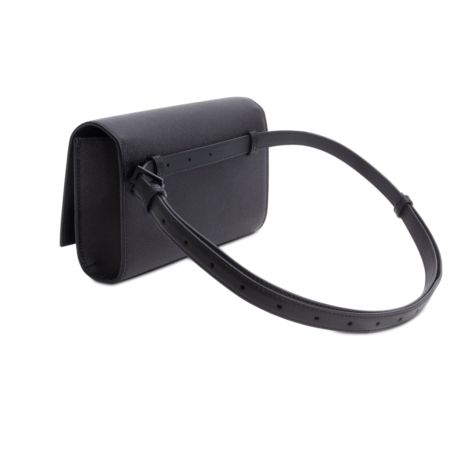 Saint Laurent Black Grain De Poudre Leather Kate Belt Bag