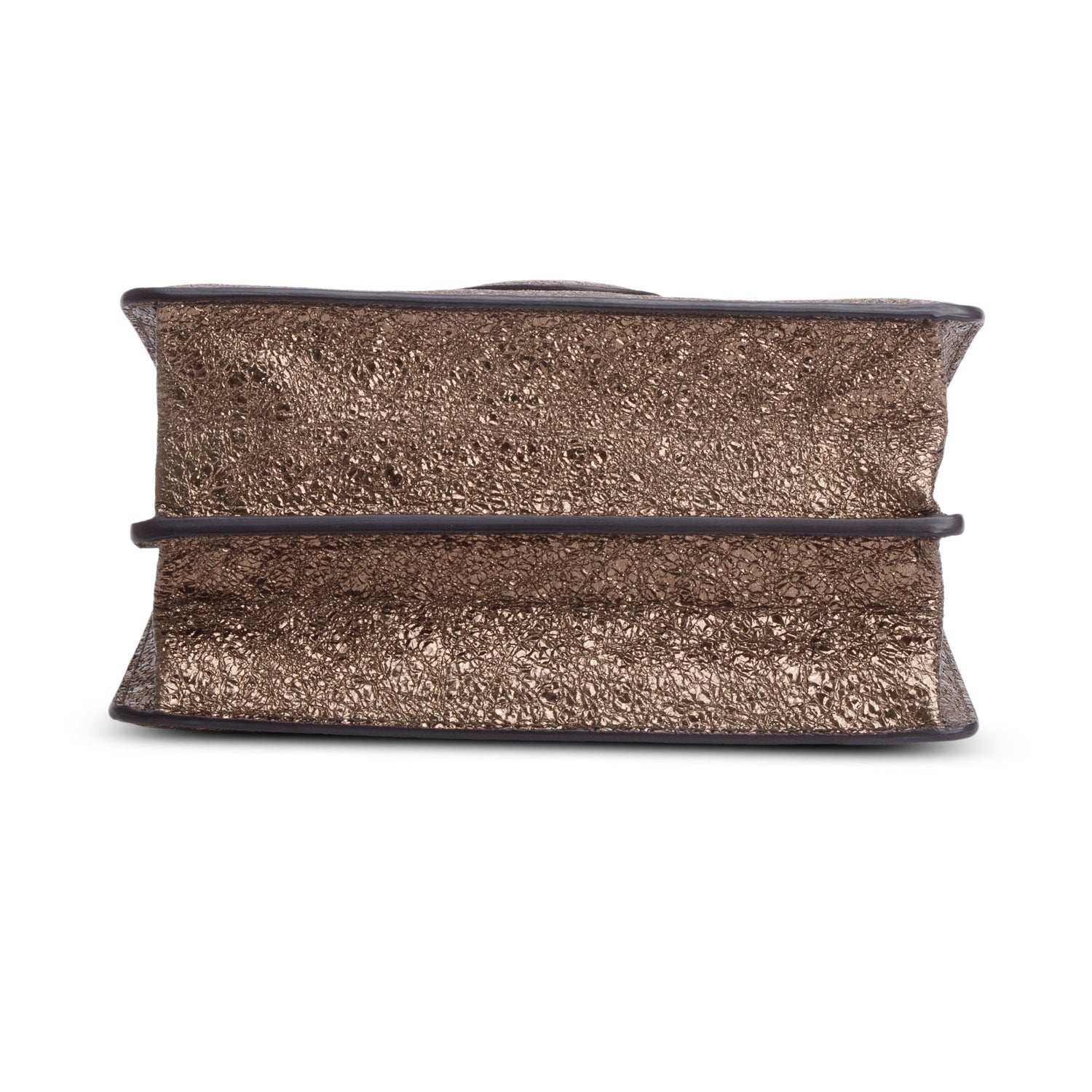 Ferragamo Metallic Brown Thalia Flap Shoulder Bag