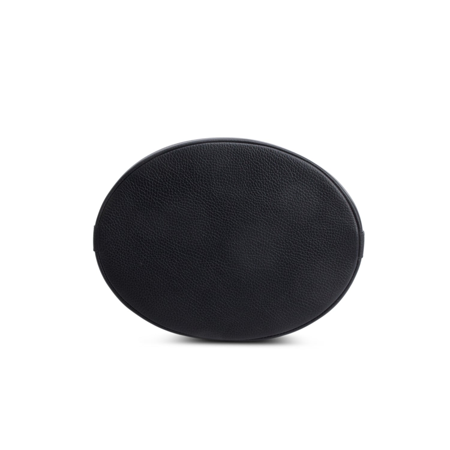 Burberry Black Grained Leather Large Lorne Bucket Bag w/ Straps