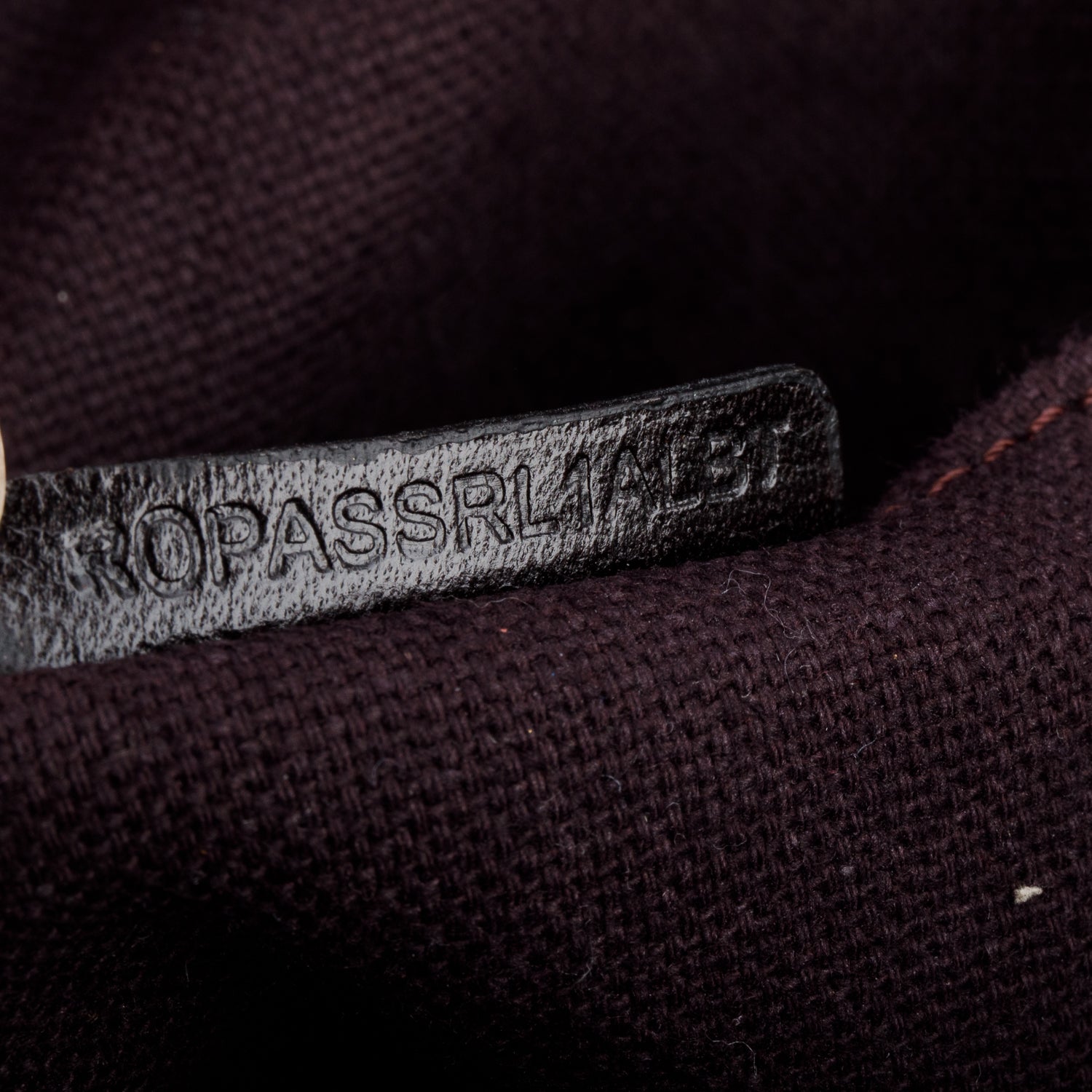 Burberry Black Leather & Burgundy Suede Aubergine Shoulder Bag