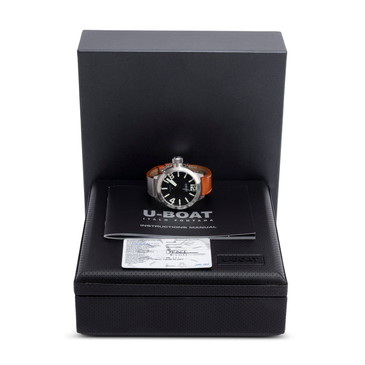 U-Boat Stainless Steel Lefty Classico 45 MM Automatic Watch w/ Box & Papers
