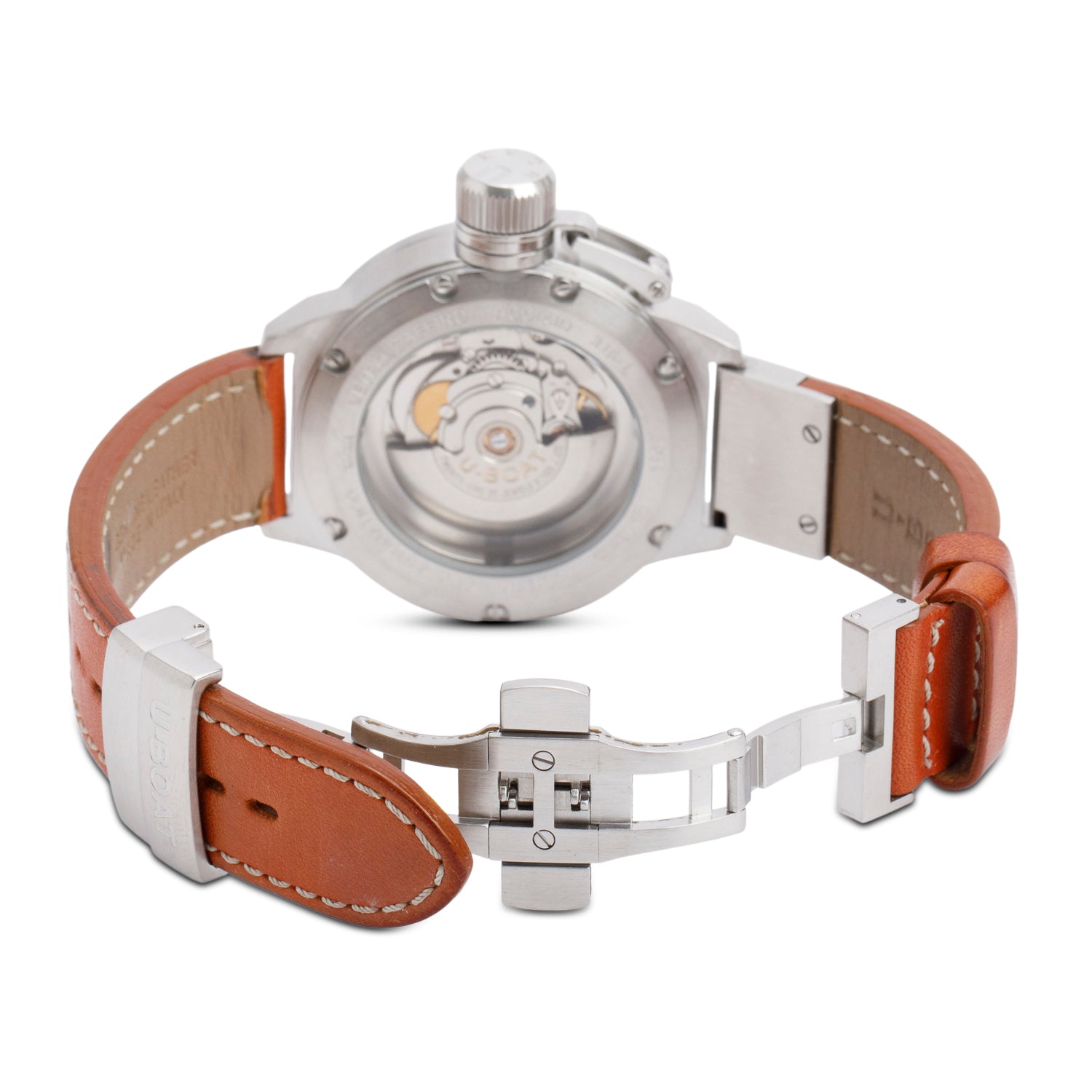 U-Boat Stainless Steel Lefty Classico 45 MM Automatic Watch w/ Box & Papers
