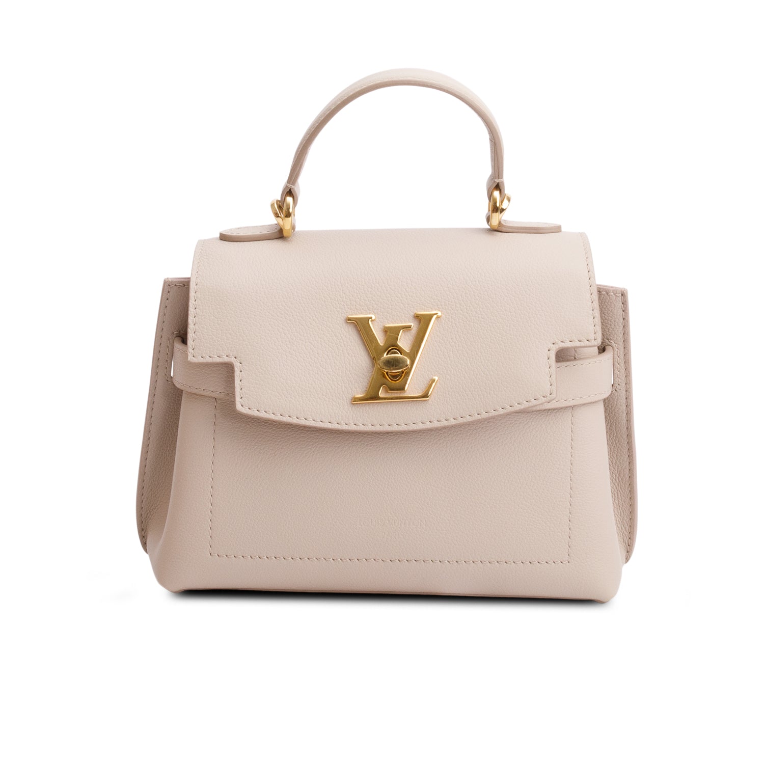 Louis Vuitton Beige Calkskin Mini Lockme Ever w/ Box & Strap
