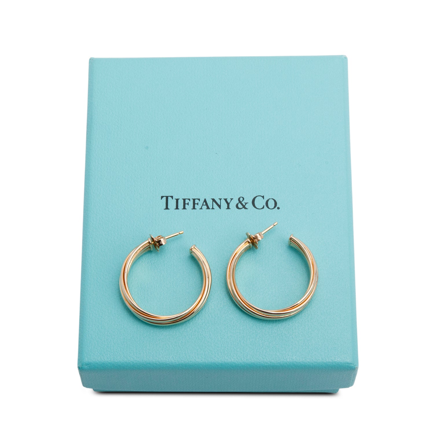 Tiffany & Co. Paloma Picasso 18k Yellow Gold Melody Hoop Earrings w/ Box