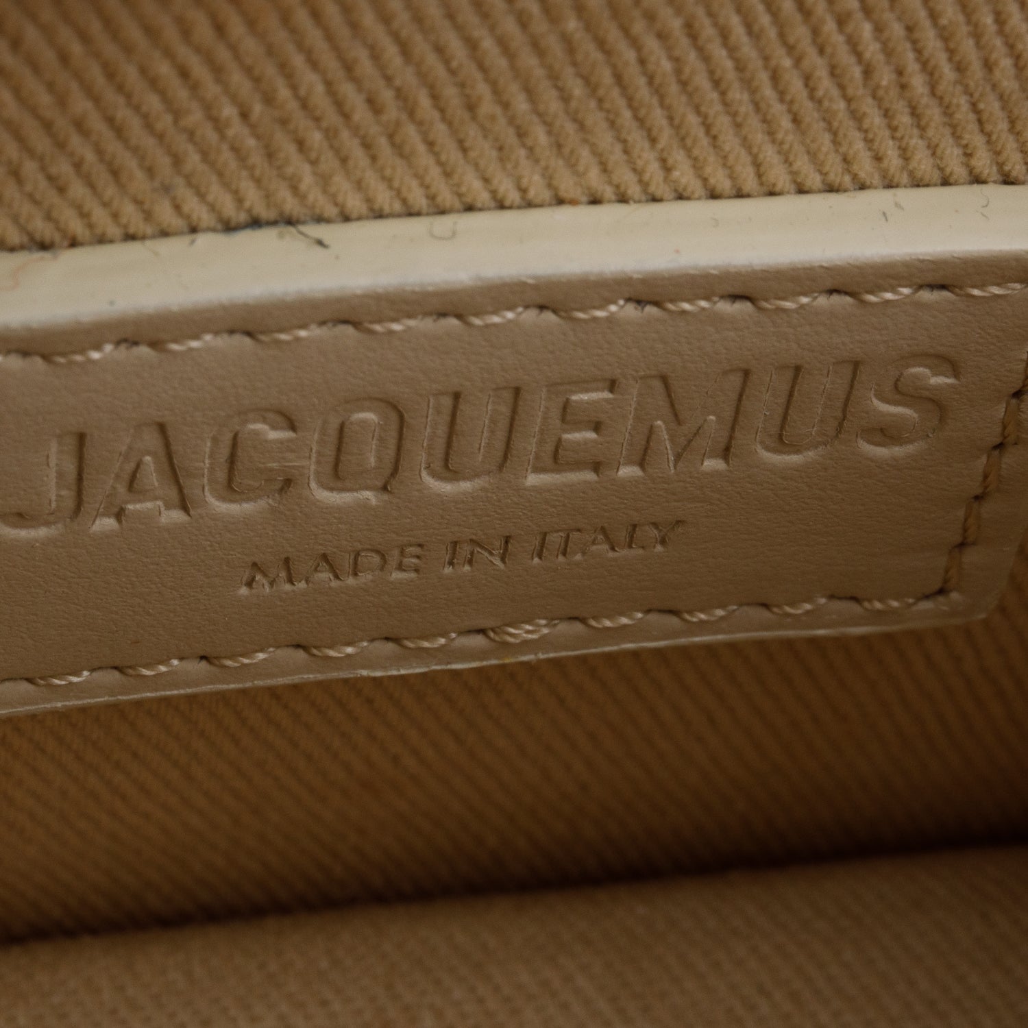 Jacquemus White Canvas Mini Signature Le Chiquito Handle Bag w/ Strap