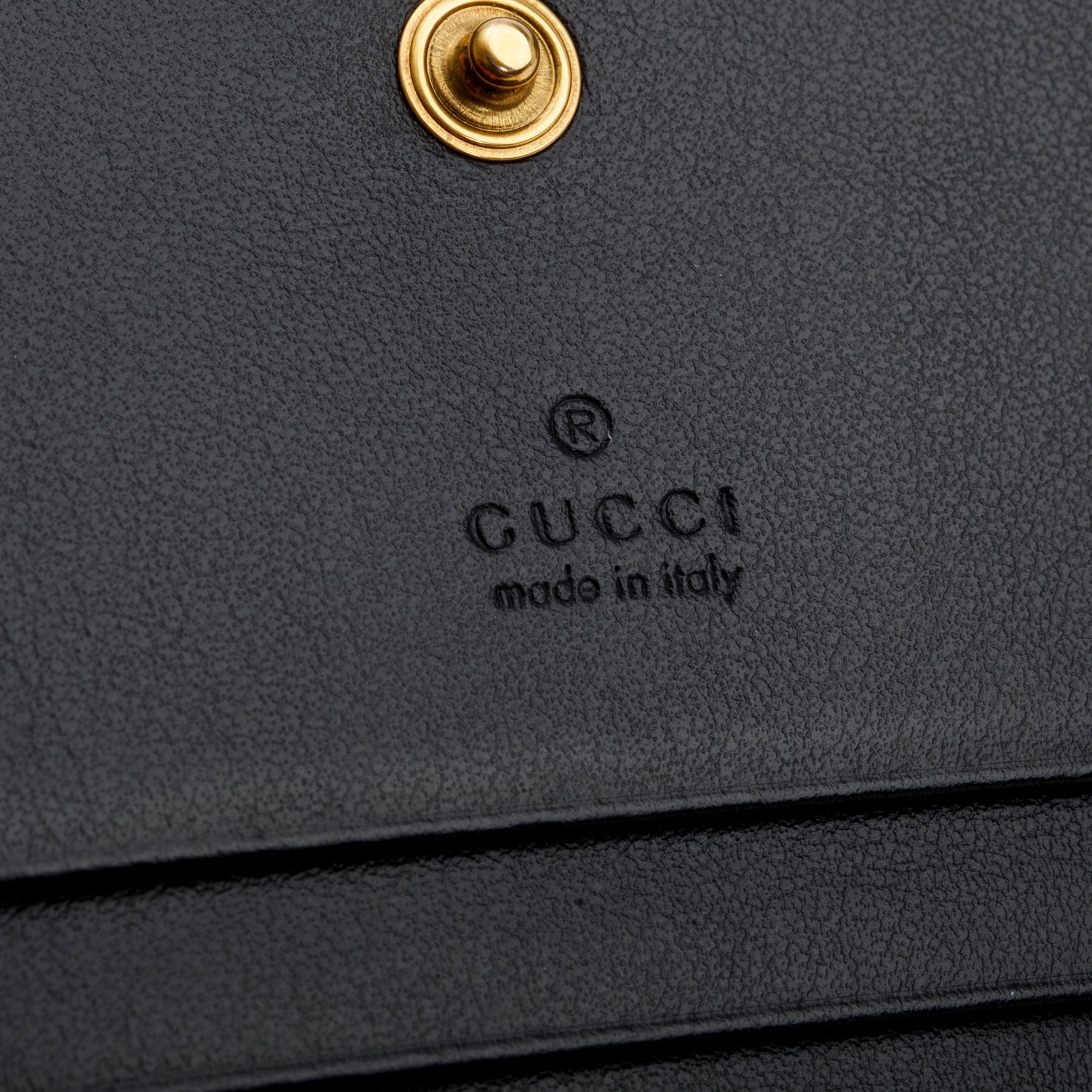 Gucci Black Quilted GG Marmont Leather Card Case Wallet w/ Box
