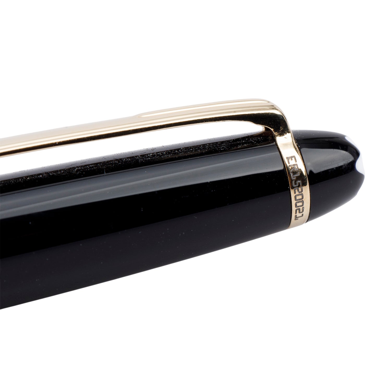 Montblanc Yellow Gold Coated Meisterstuck Classique Black Resin Ballpoint Pen w/ Box