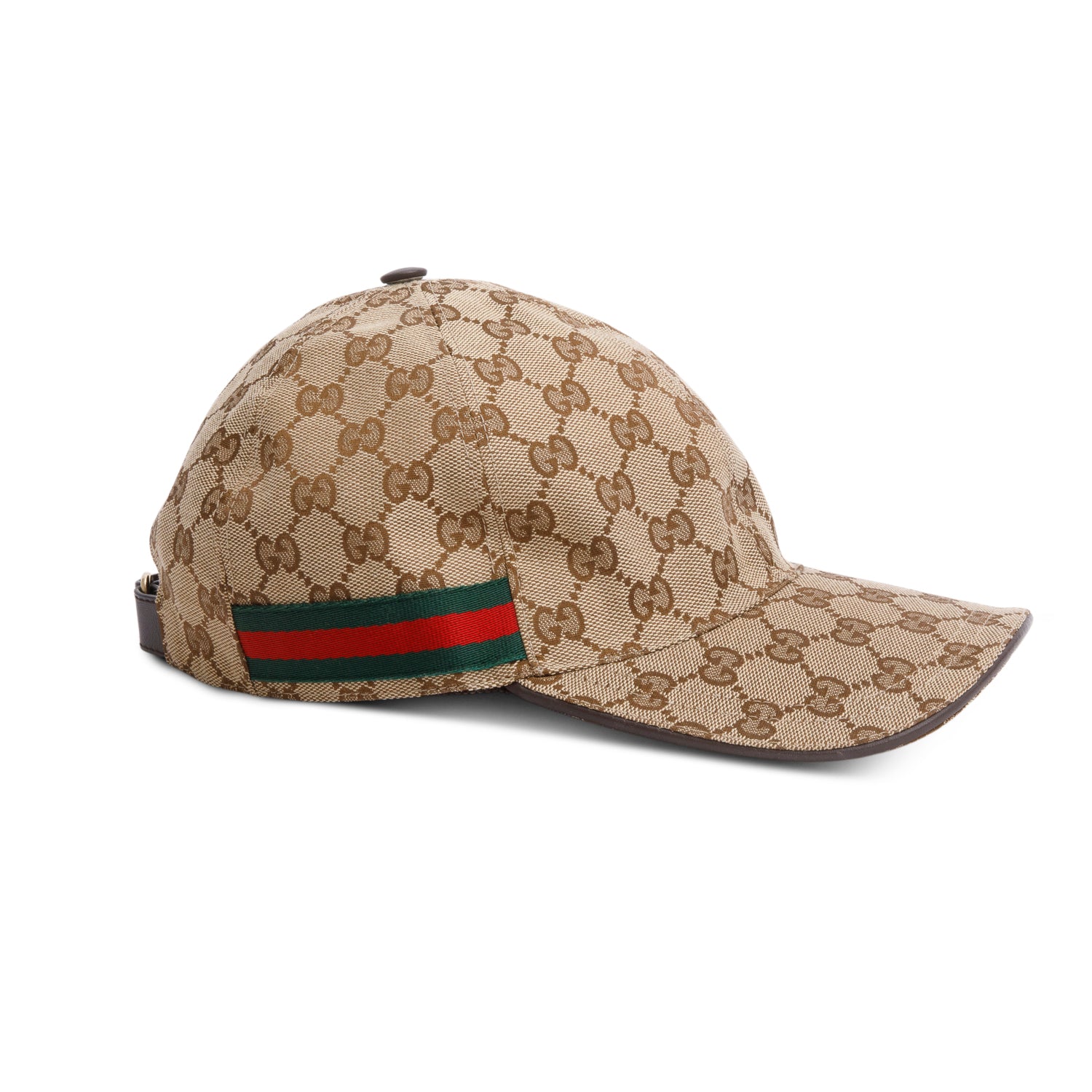 Gucci Beige Monogram Web Baseball Hat, Size M 58