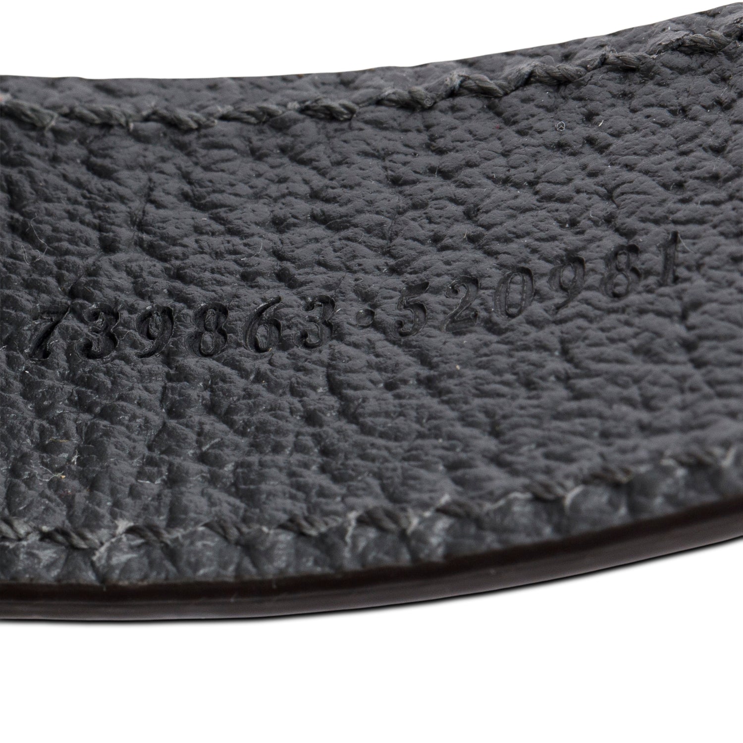 Gucci Grey Calfskin Leather Luggage Tag