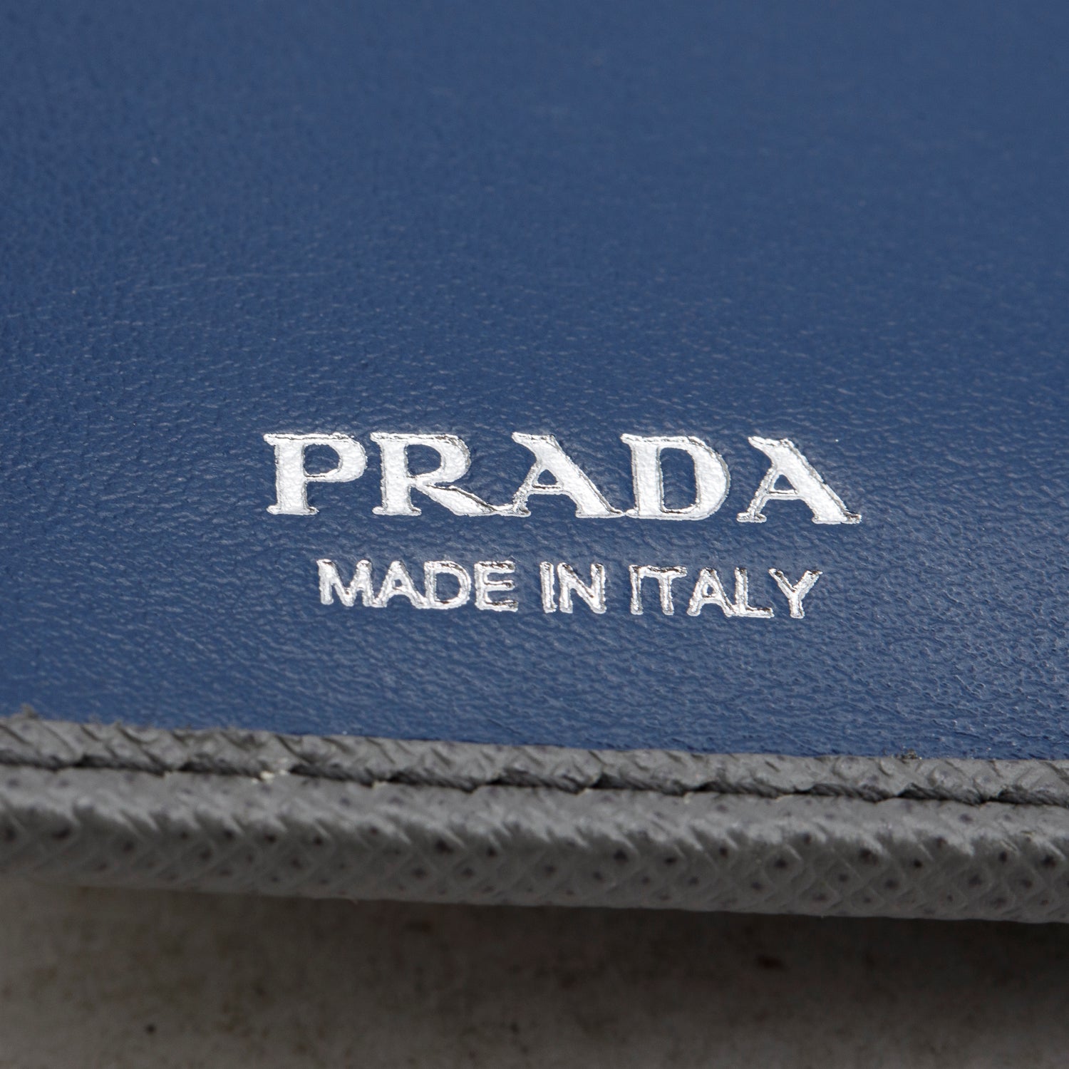Prada Grey Saffiano Small Leather Wallet w/ Box