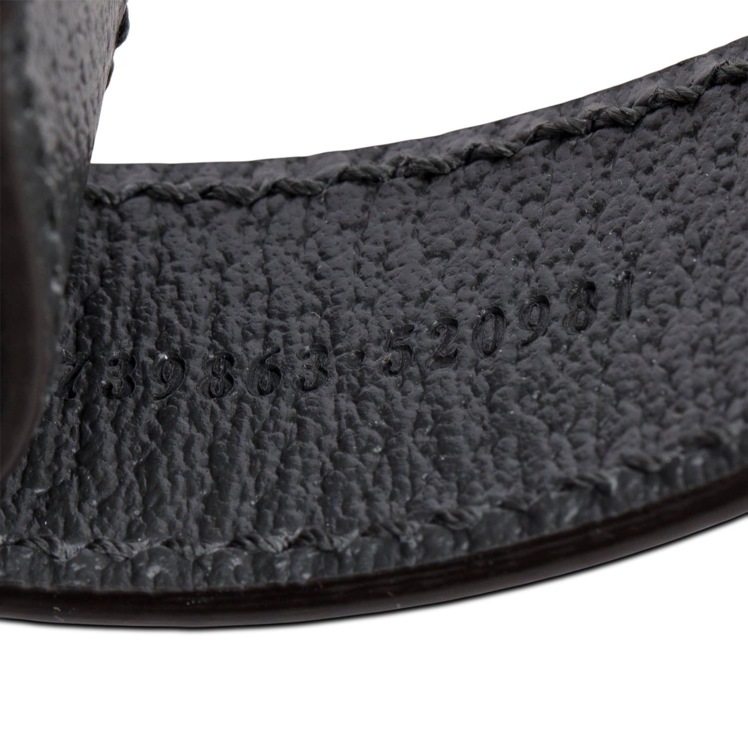 Gucci Grey Calfskin Leather Luggage Tag