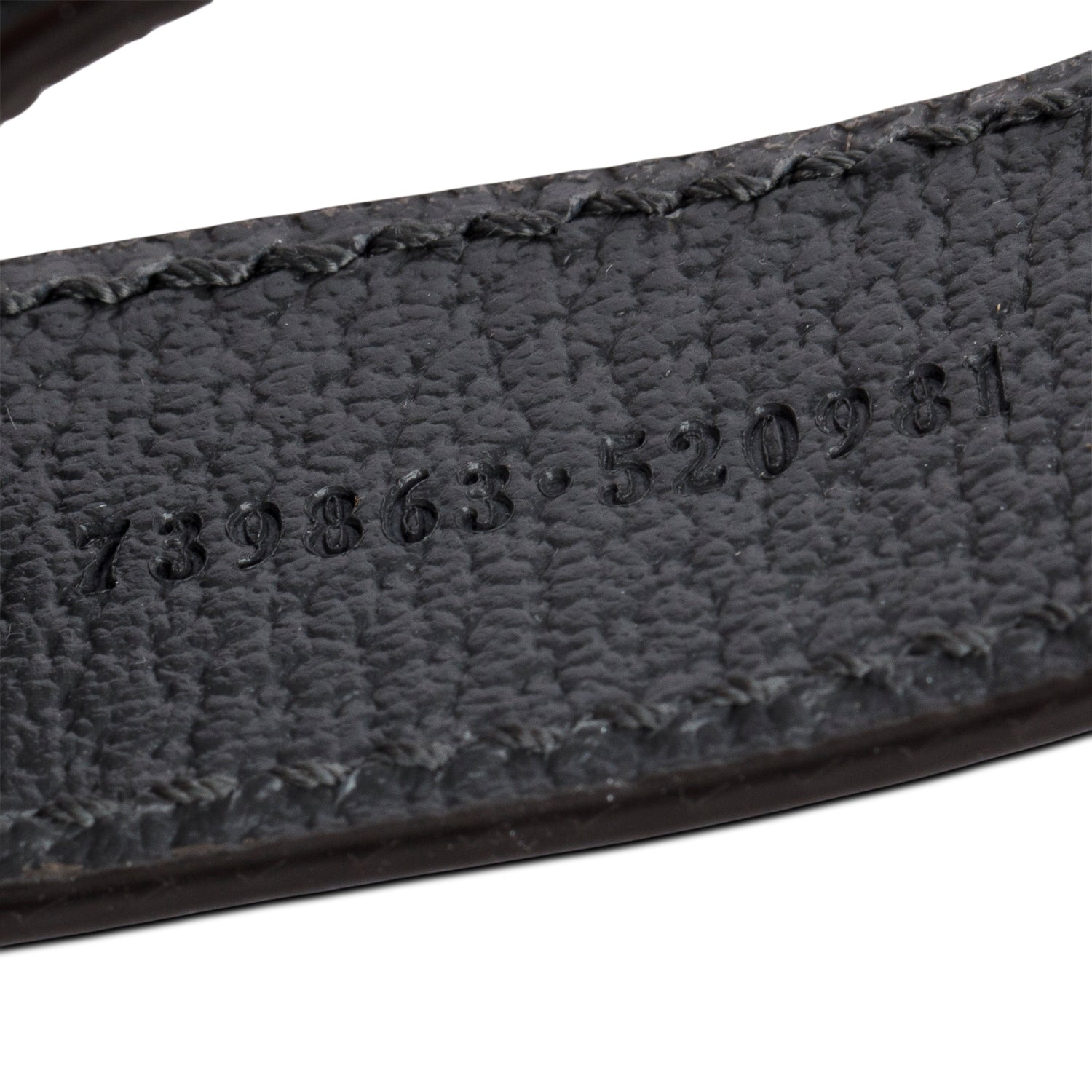 Gucci Grey Calfskin Leather Luggage Tag