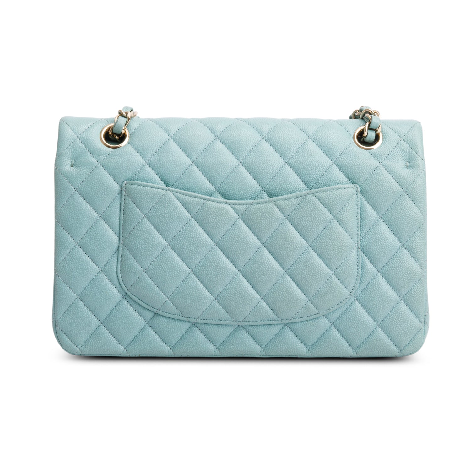 Chanel Turquoise Caviar Quilted Medium Double Flap Bag w/ Box & Authenticity Card