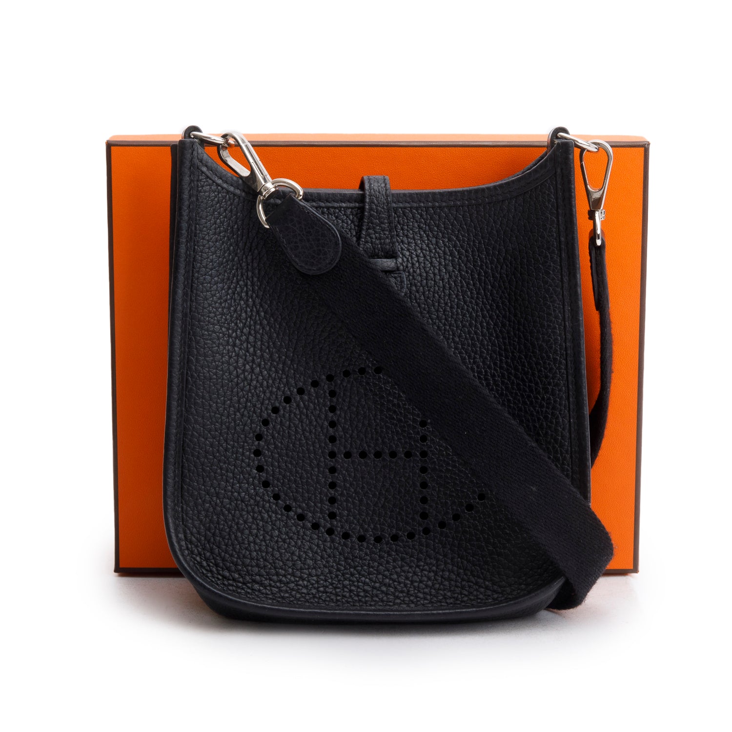 Hermes Noir Taurillon Clemence Amazone Evelyne TPM 16 w/ Box