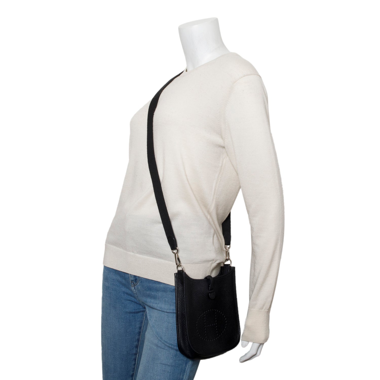 Hermes Noir Taurillon Clemence Amazone Evelyne TPM 16 w/ Box