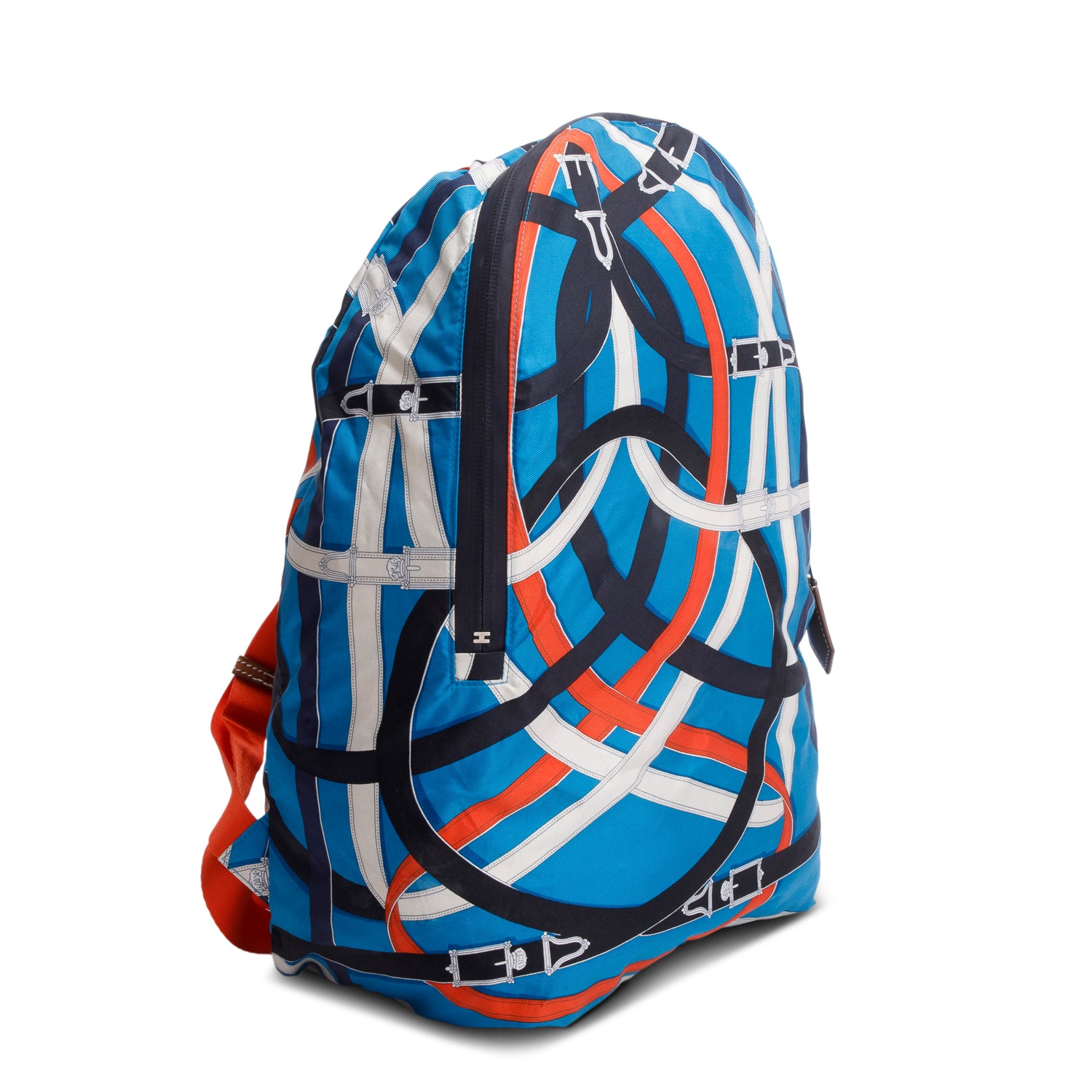 Hermes Multicolor Silk Veau Barenia Cavalcadour Airsilk Backpack w/ Box