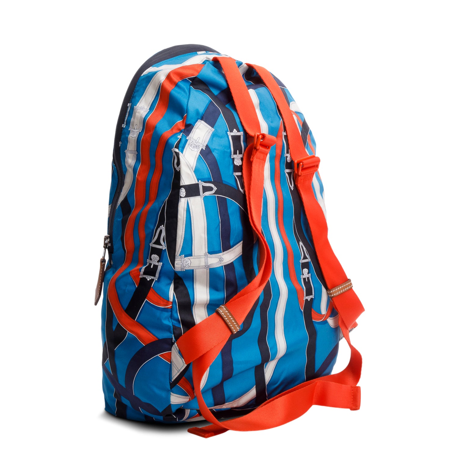 Hermes Multicolor Silk Veau Barenia Cavalcadour Airsilk Backpack w/ Box