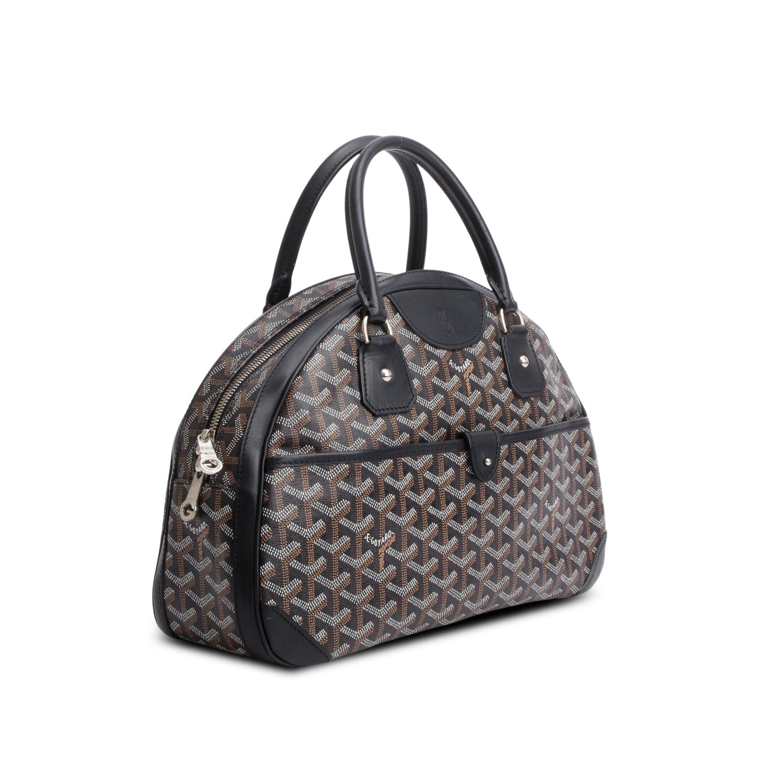 Goyard Black Goyardine Saint Jeanne MM Bowler