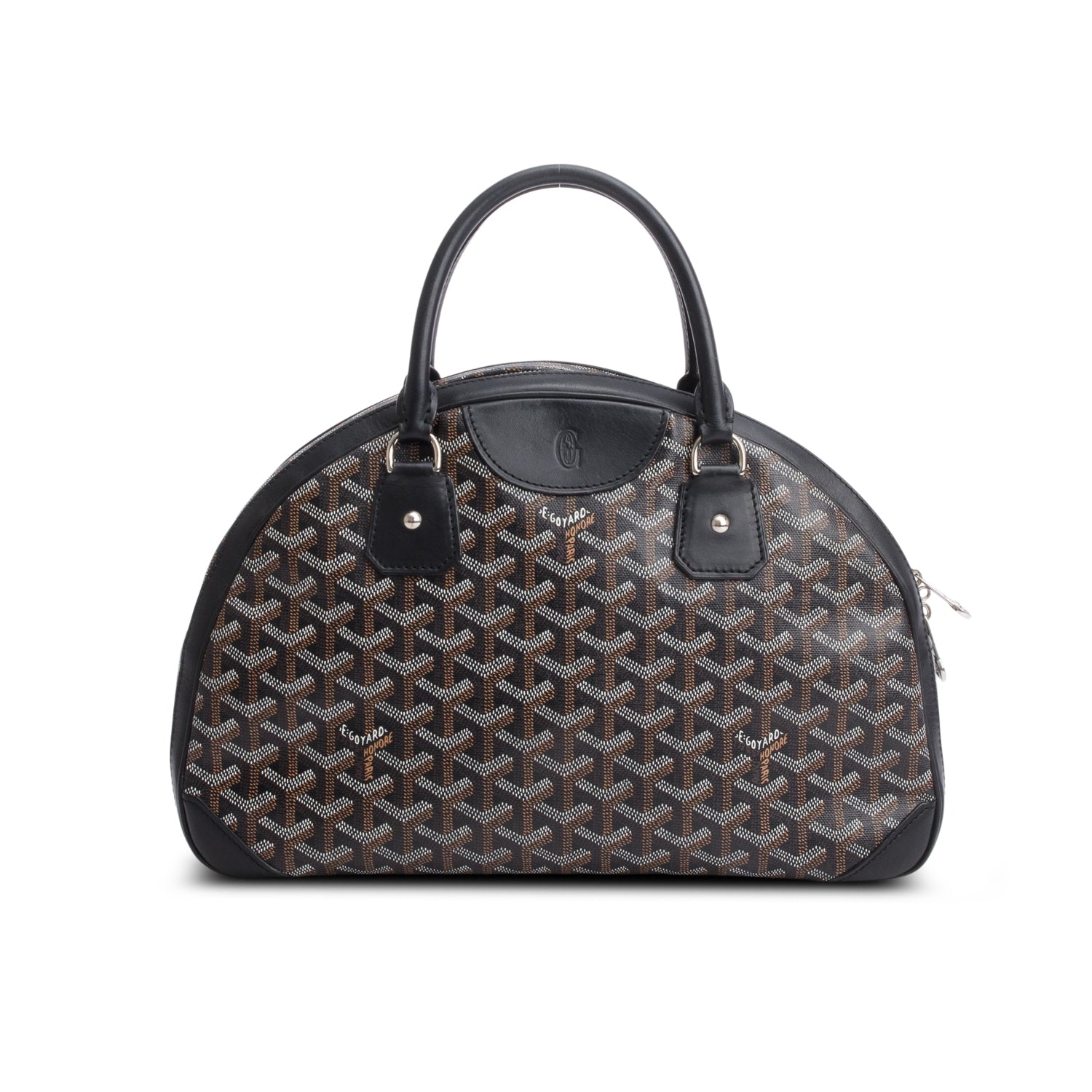 Goyard Black Goyardine Saint Jeanne MM Bowler