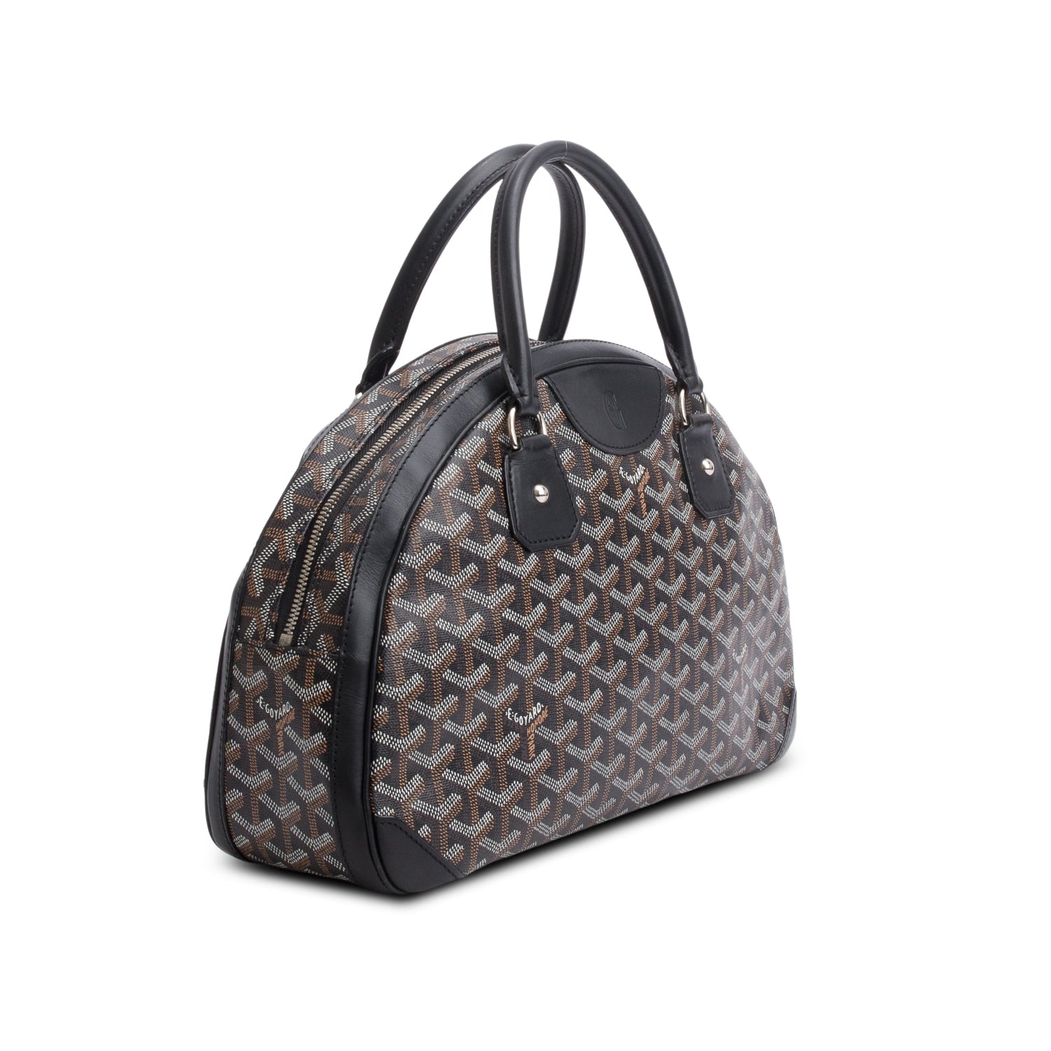 Goyard Black Goyardine Saint Jeanne MM Bowler