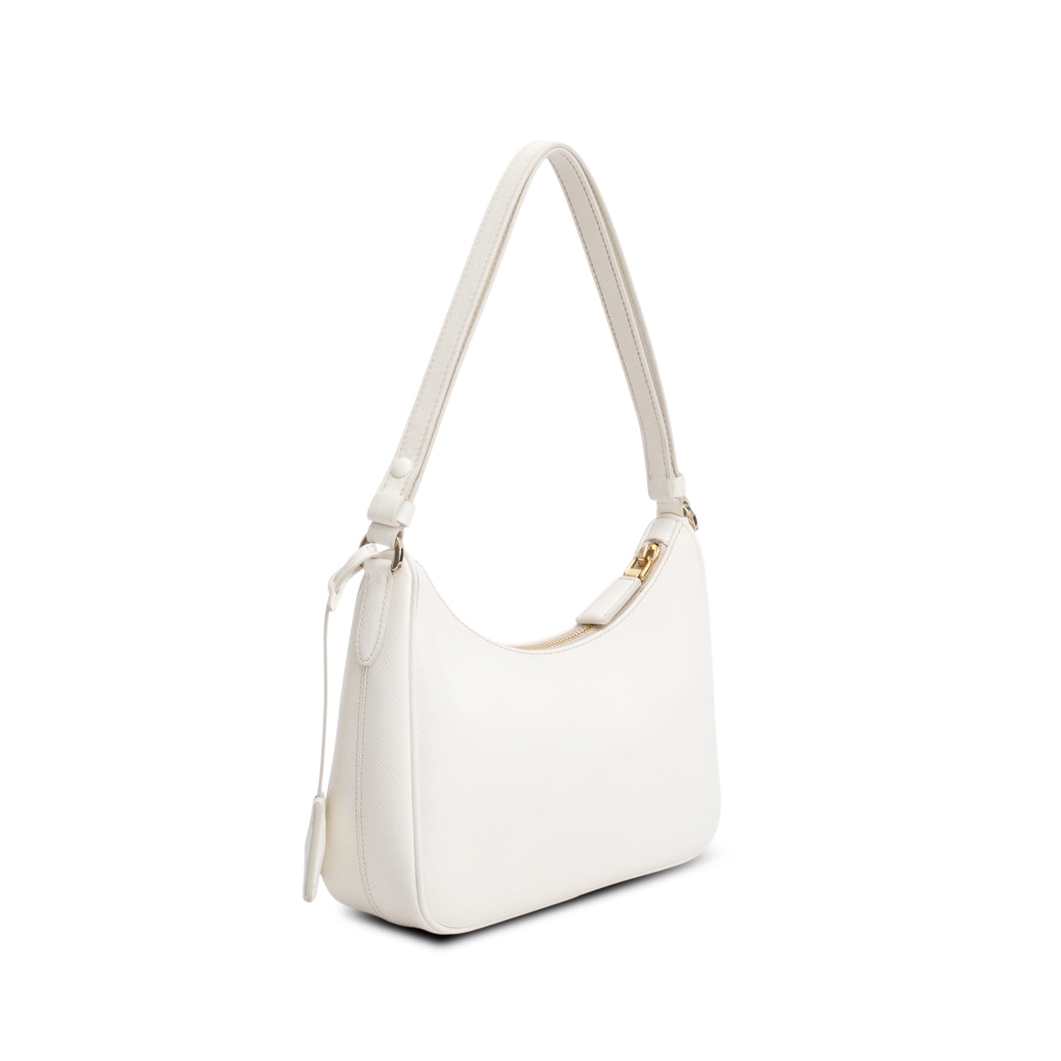 Prada 2023 White Saffiano Lux Mini Re-Edition Shoulder Bag w/ Box & Receipt