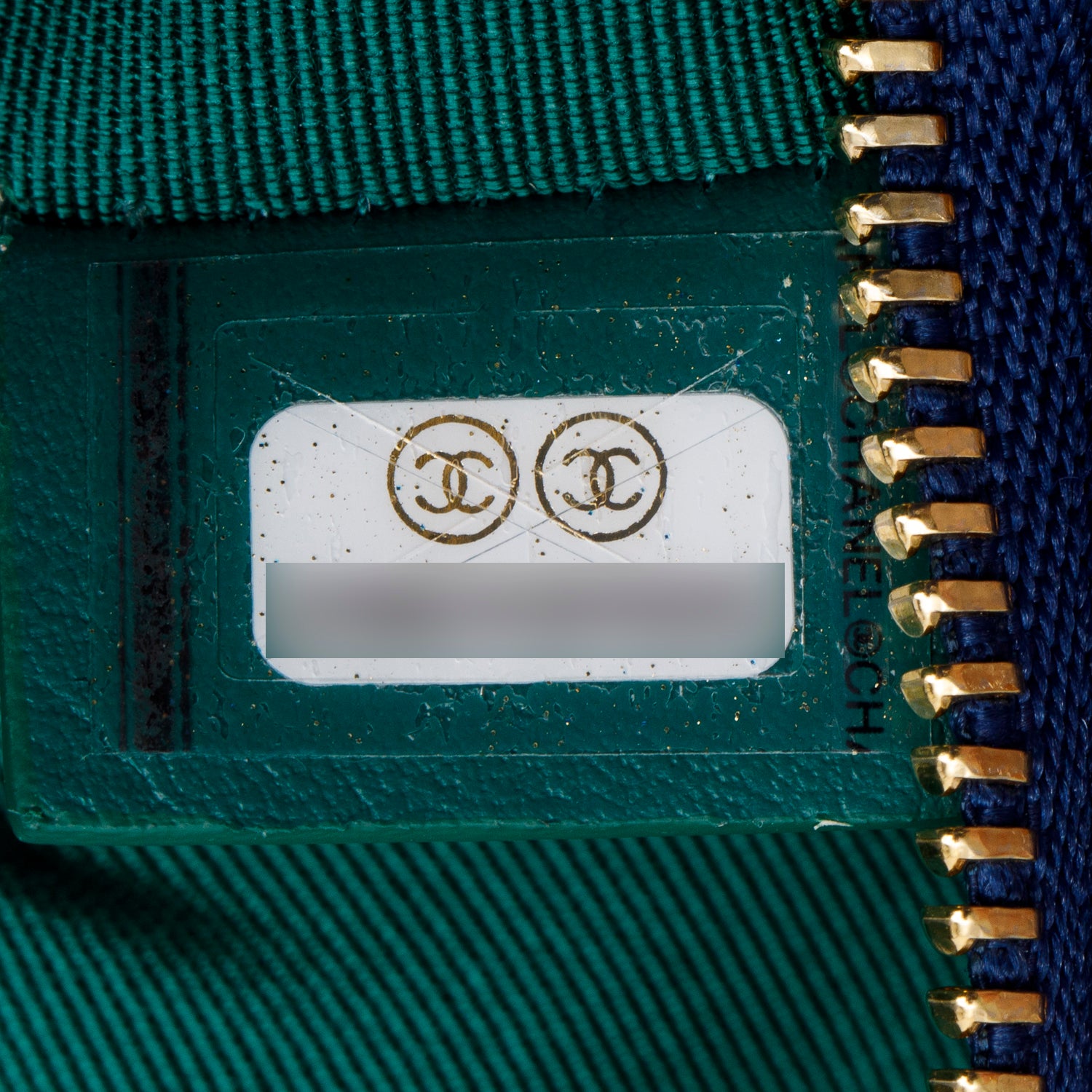 Chanel Blue Quilted Jersey Cosmetic Pouch w/ Box & Authenticity Card