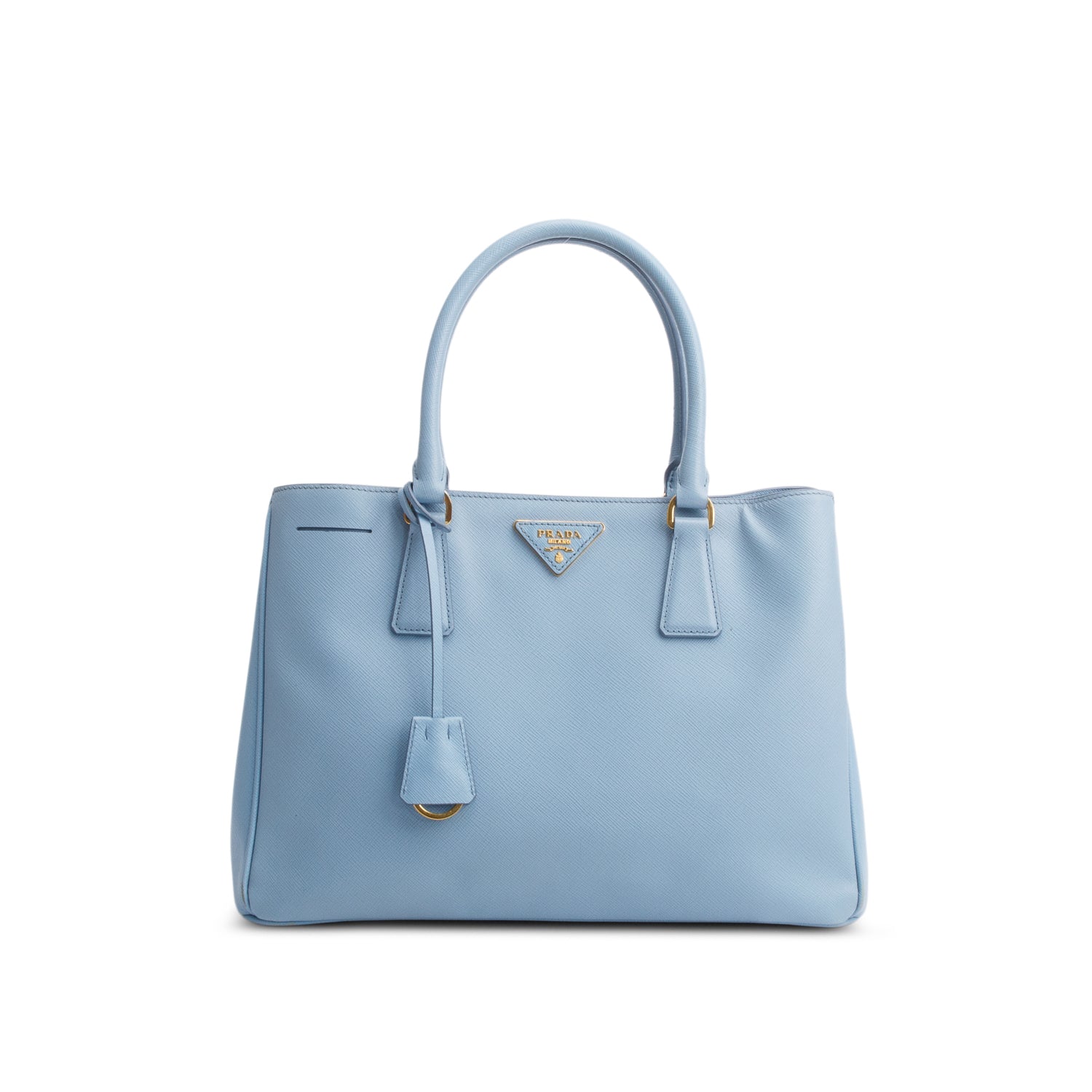 Prada Blue Saffiano Lux Medium Galleria Tote w/ Strap & Authenticity Card