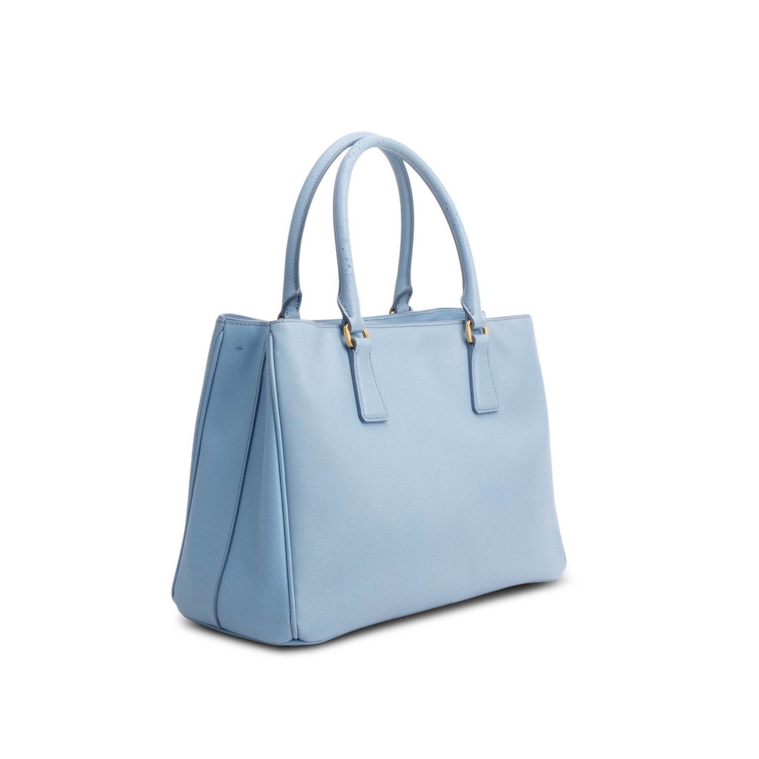 Prada Blue Saffiano Lux Medium Galleria Tote w/ Strap & Authenticity Card