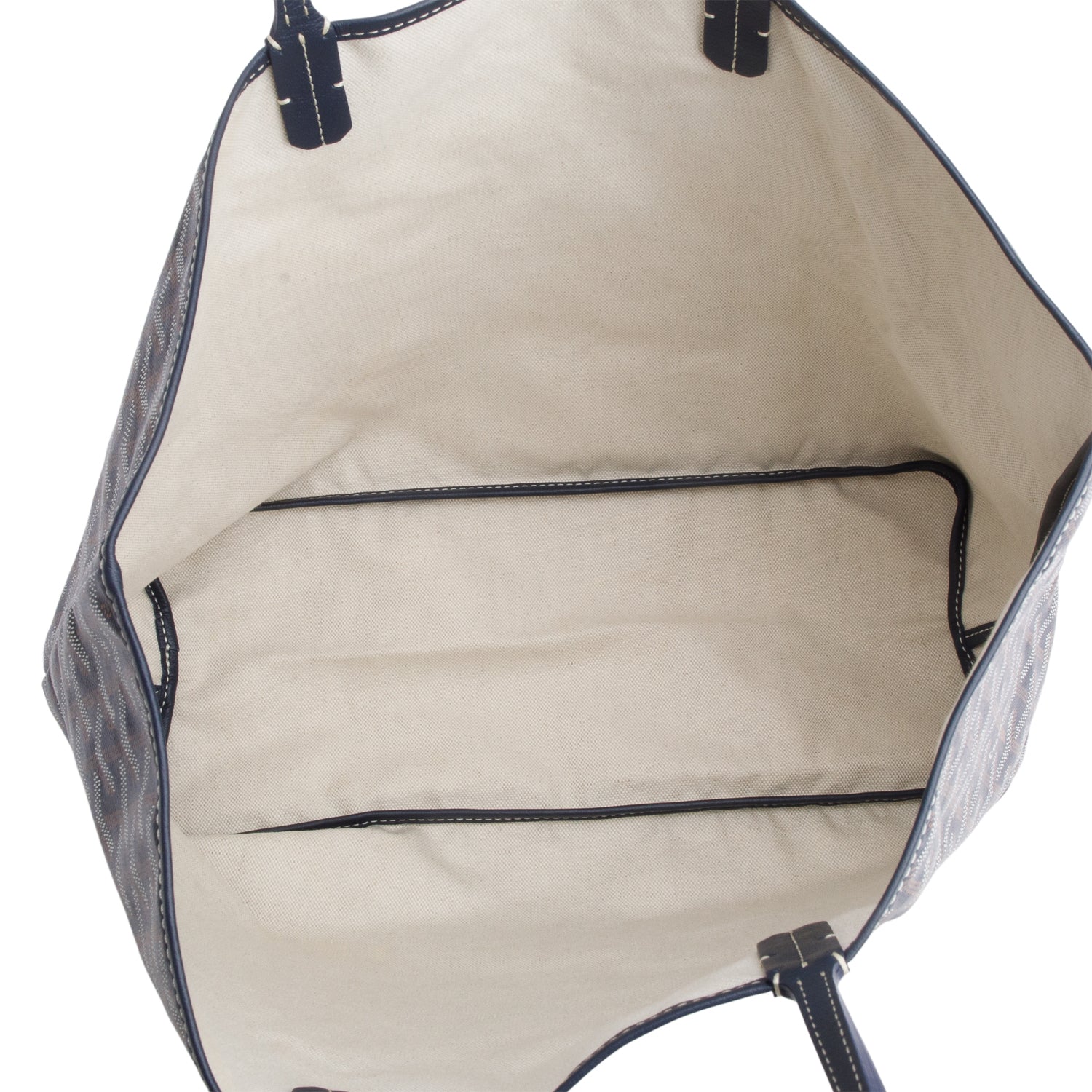 Goyard 2024 Navy Saint Louis PM Tote w/ Pouch