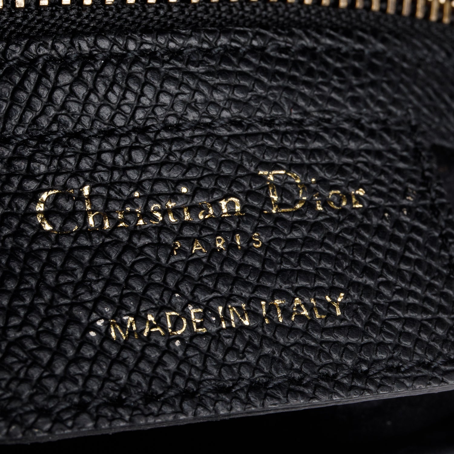 Christian Dior 2022 Black Grained Calfskin Saddle Bag w/ Box & Authenticity Card