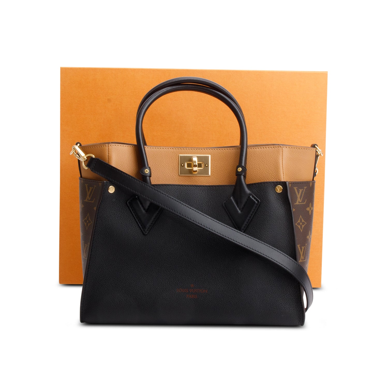 Louis Vuitton Black On My Side MM w/ Box & Strap