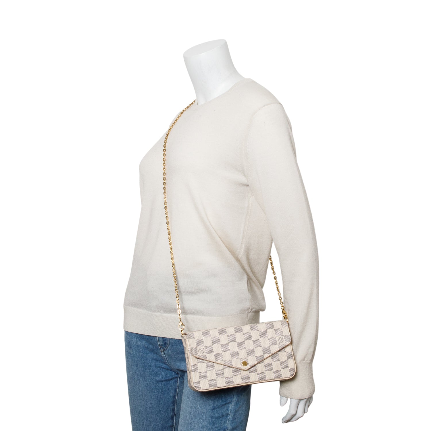 Louis Vuitton Damier Azur Felicie Pochette w/ Inserts