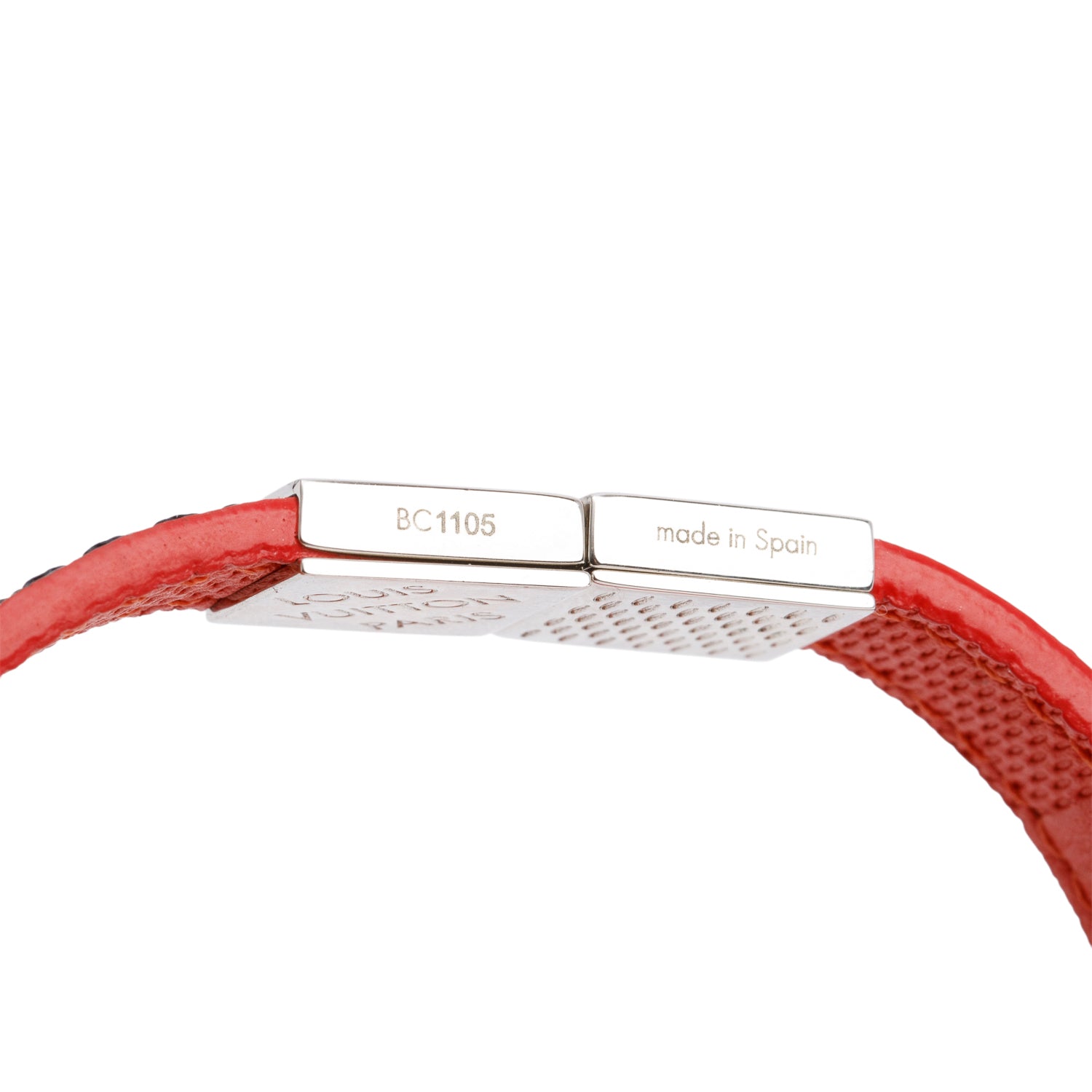 Louis Vuitton Damier Graphite Red Leather Pull It Reversible Bracelet w/ Box