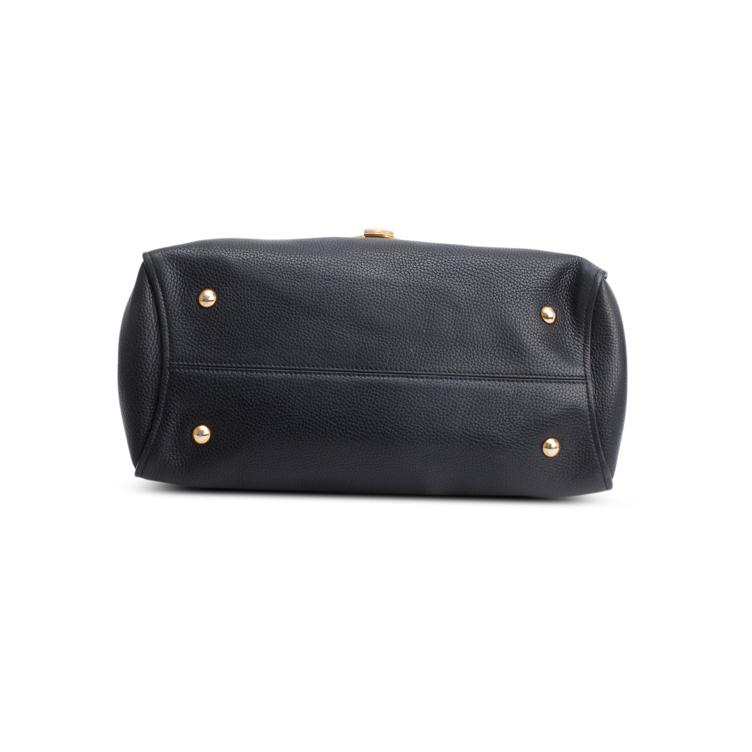 Ferragamo Black Calfskin Margot Top Handle Bag w/ Strap